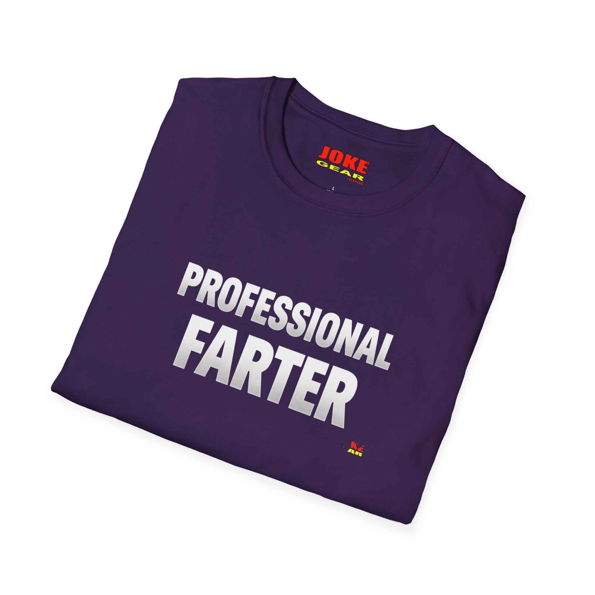 Professional Farter T-Shirt — Subtle White Text Tee for Fans & Gift