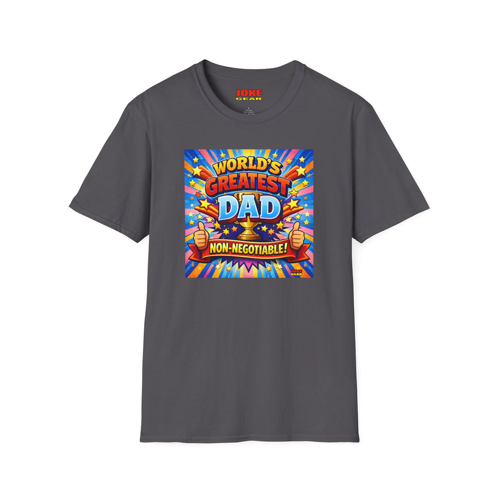 World's Greatest Dad T-Shirt — "Non-Negotiable" Retro Comic Design