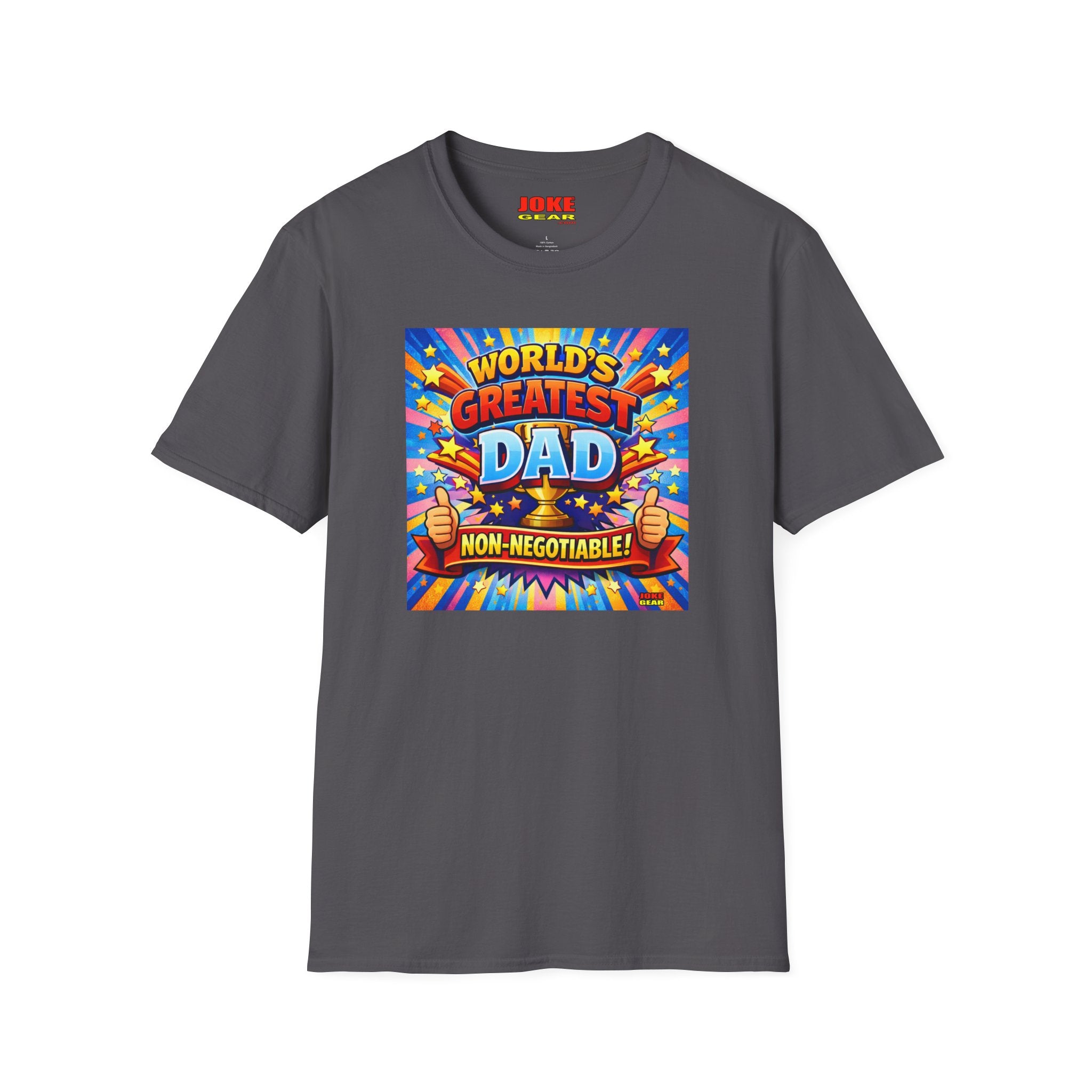 World's Greatest Dad T-Shirt — "Non-Negotiable" Retro Comic Design