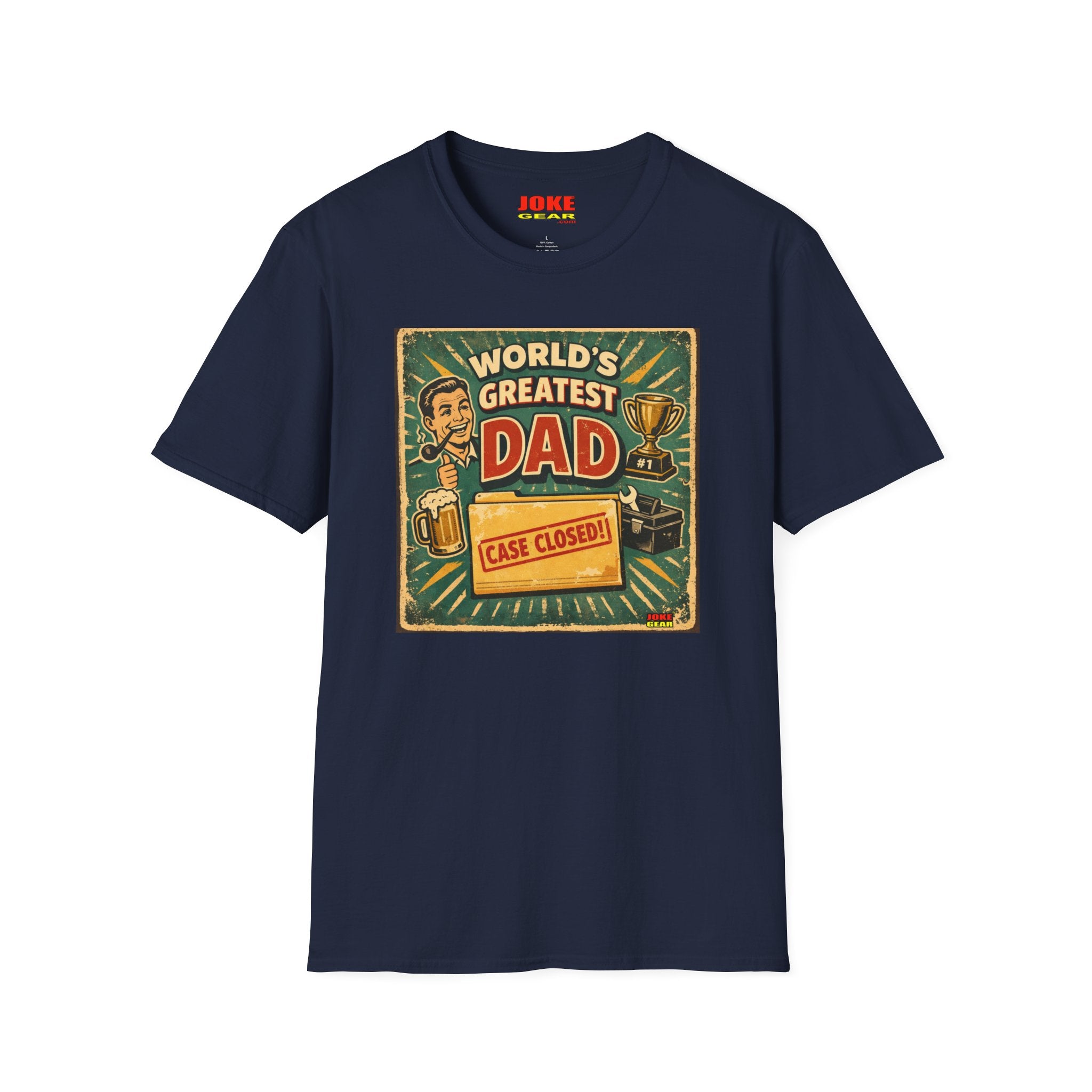 World's Greatest Dad T-Shirt – 'Case Closed' Vintage Dad Tee