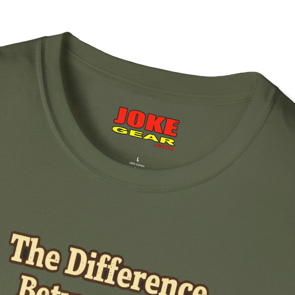 Coffee Shirt - "The Difference Between Your Opinion and Coffee... I Asked for the Coffee" Funny Graphic Tee