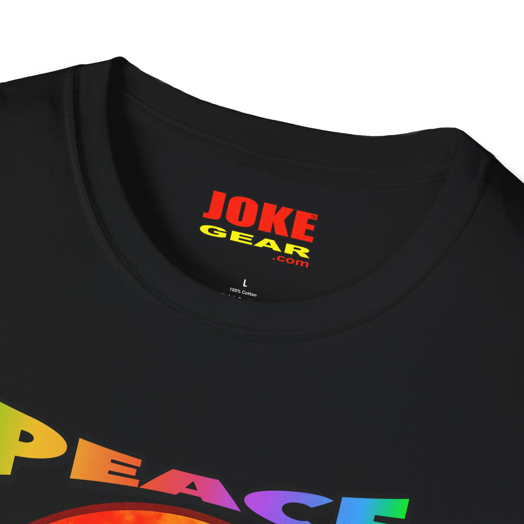 Peace Tie-Dye Graphic T-Shirt — "Peace: Cheaper Than Therapy" Retro Hippie Tee
