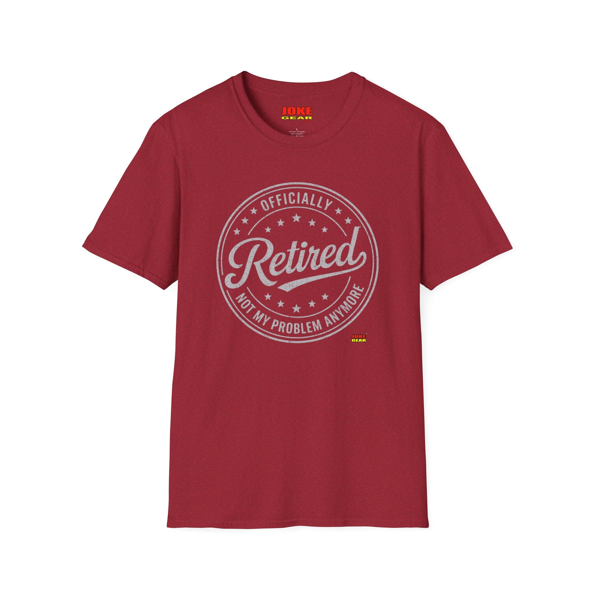 Retired Badge T-Shirt — "Officially Retired" Funny Retirement Tee