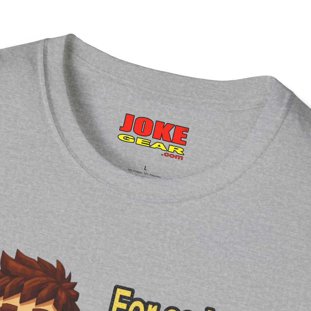 Funny Amnesia Joke T-Shirt — Cartoon Guy "For as long as I can remember, I've had Amnesia!"