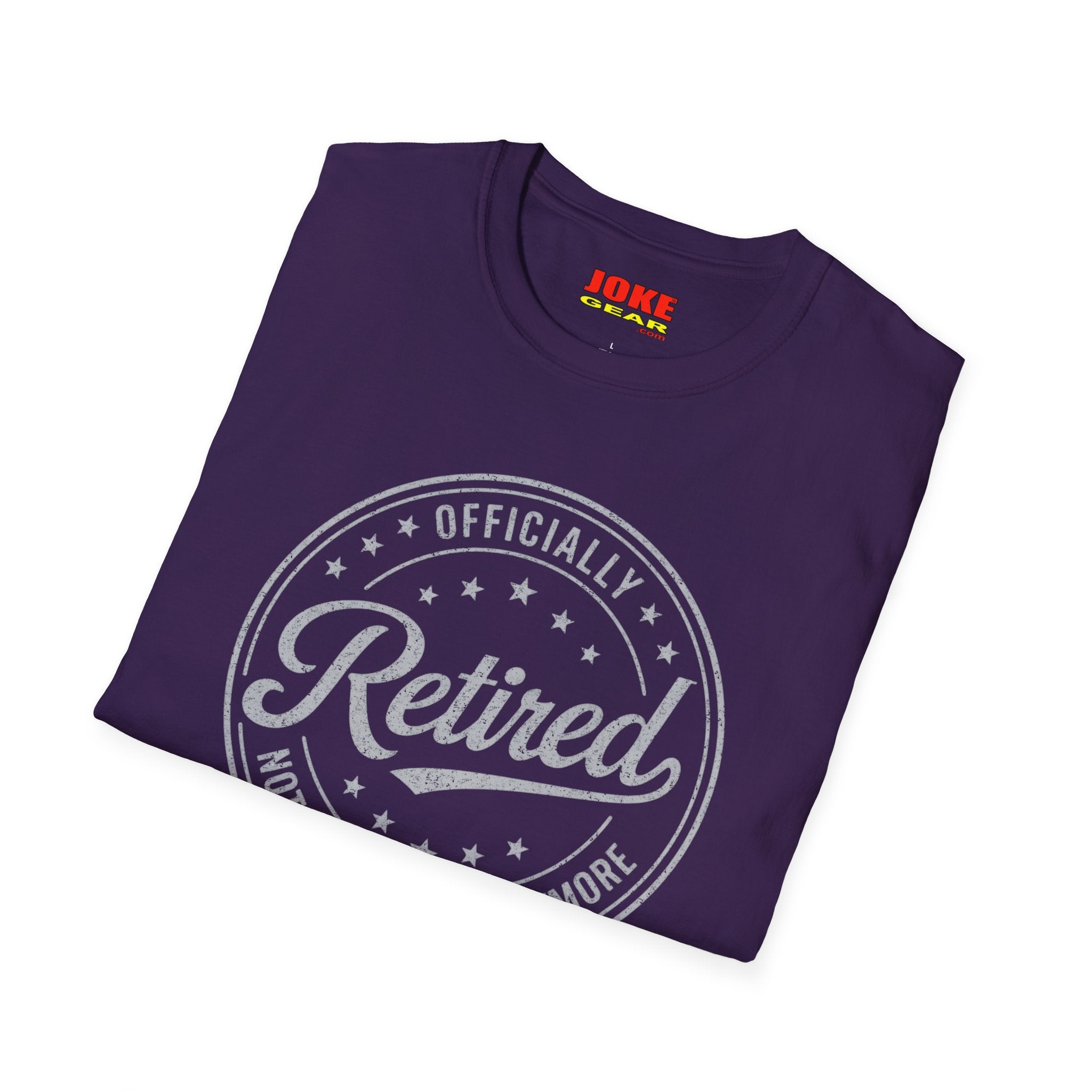 Retired Badge T-Shirt — "Officially Retired" Funny Retirement Tee