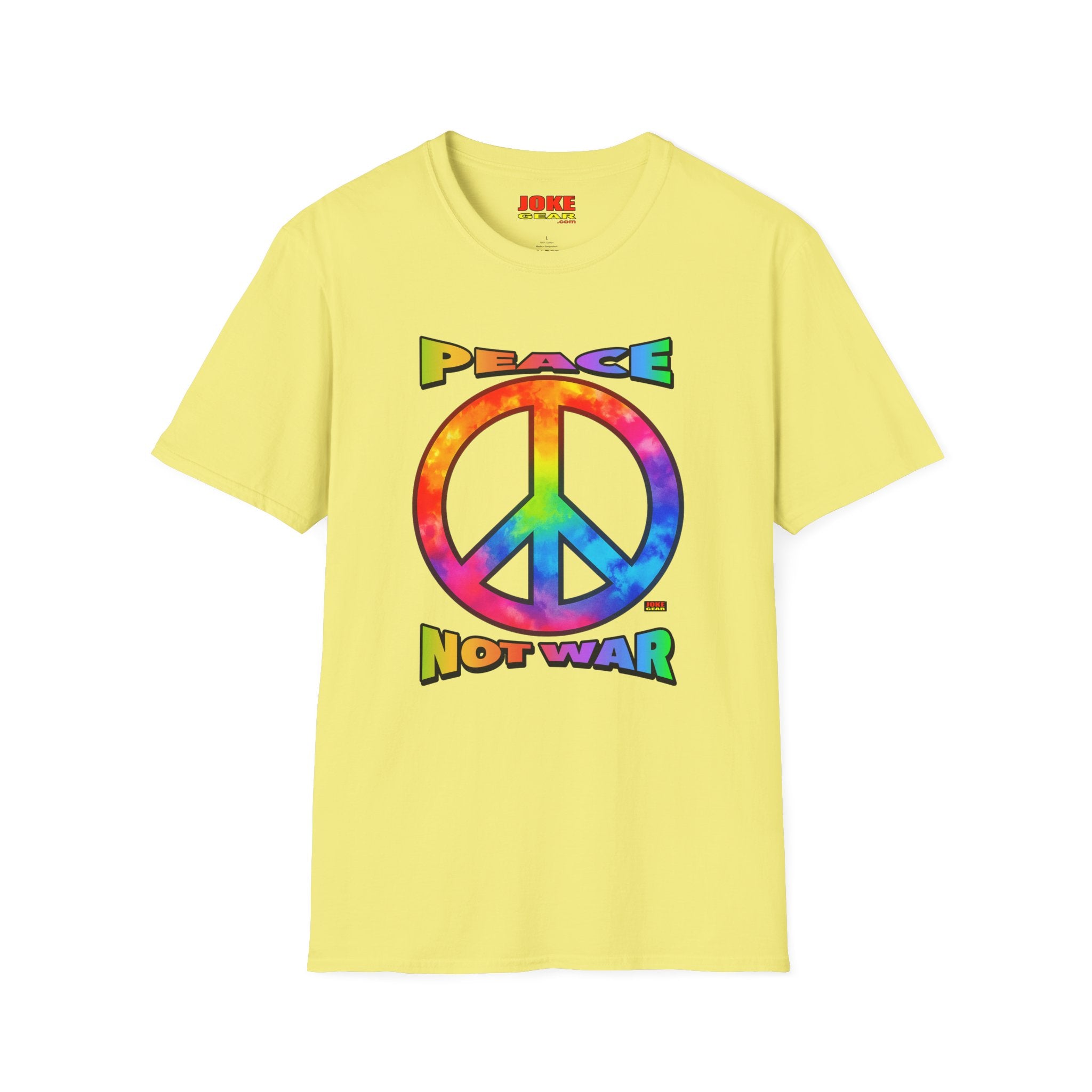 Peace NOT War T-Shirt — Tie-Dye Peace Symbol Retro Graphic Tee