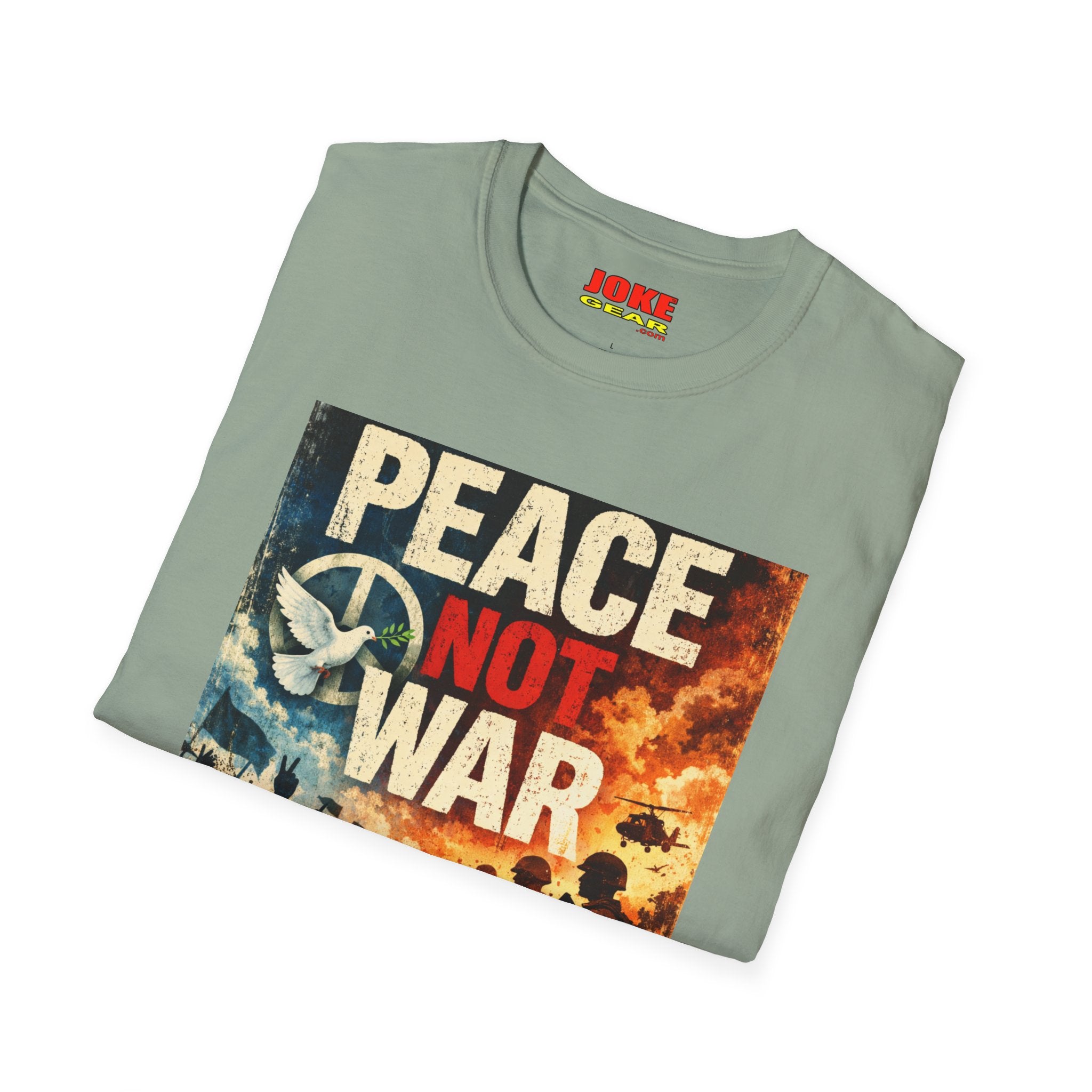 Peace Not War T-Shirt — Vintage Peace Sign Floral Graphic Tee
