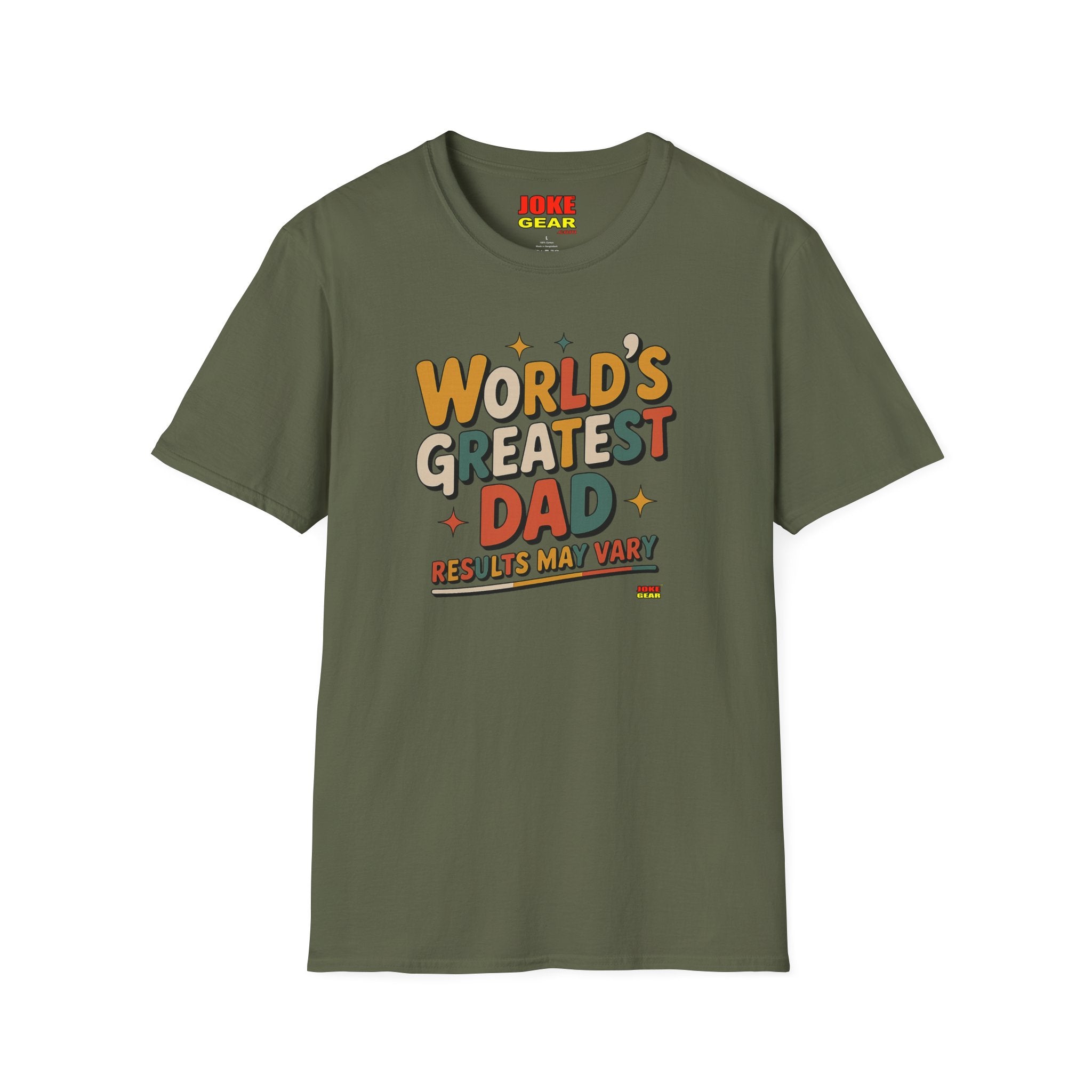 World’s Greatest Dad (Results May Vary) Retro Graphic Tee