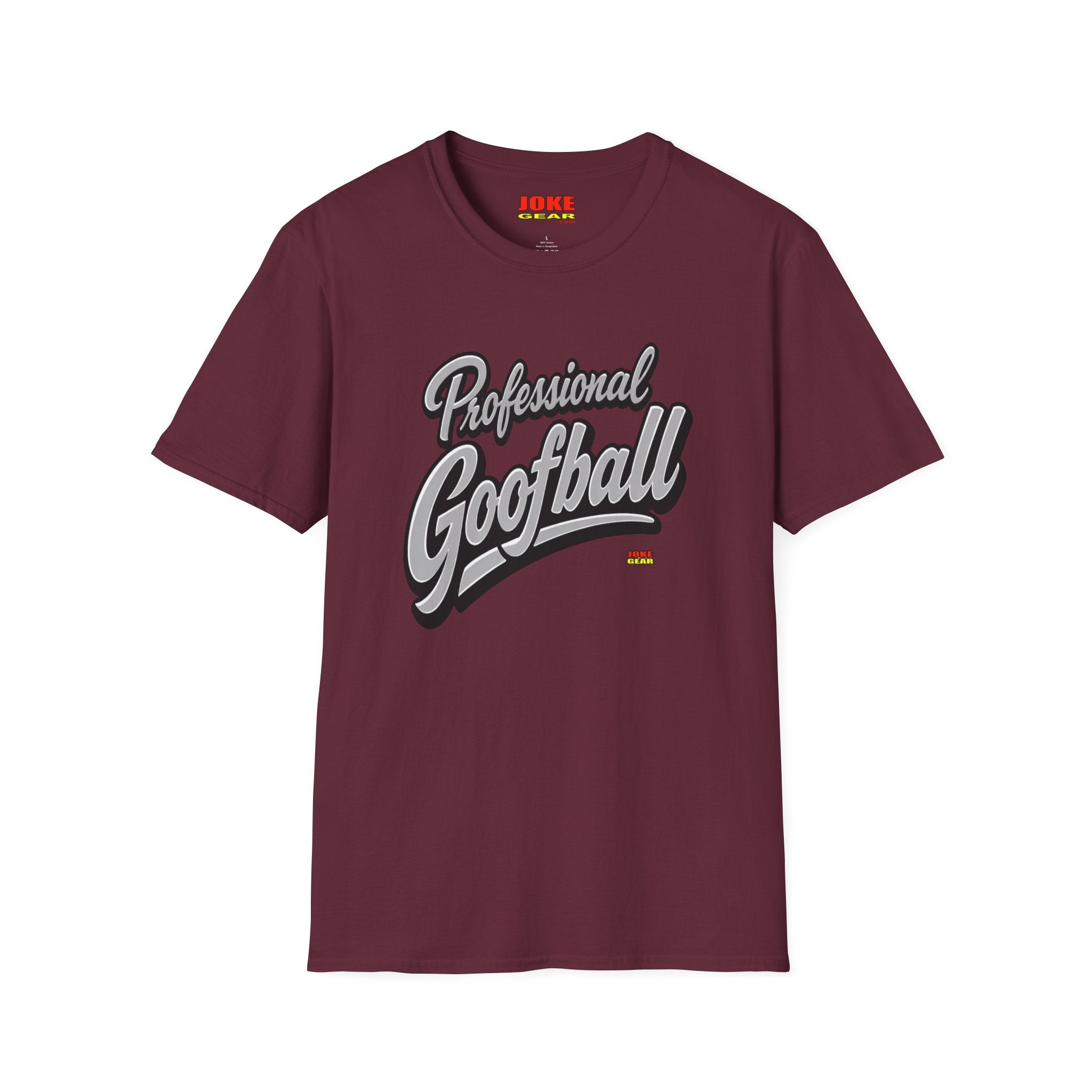 Professional Goofball T-Shirt — Funny Retro Script Tee for Casual Wear