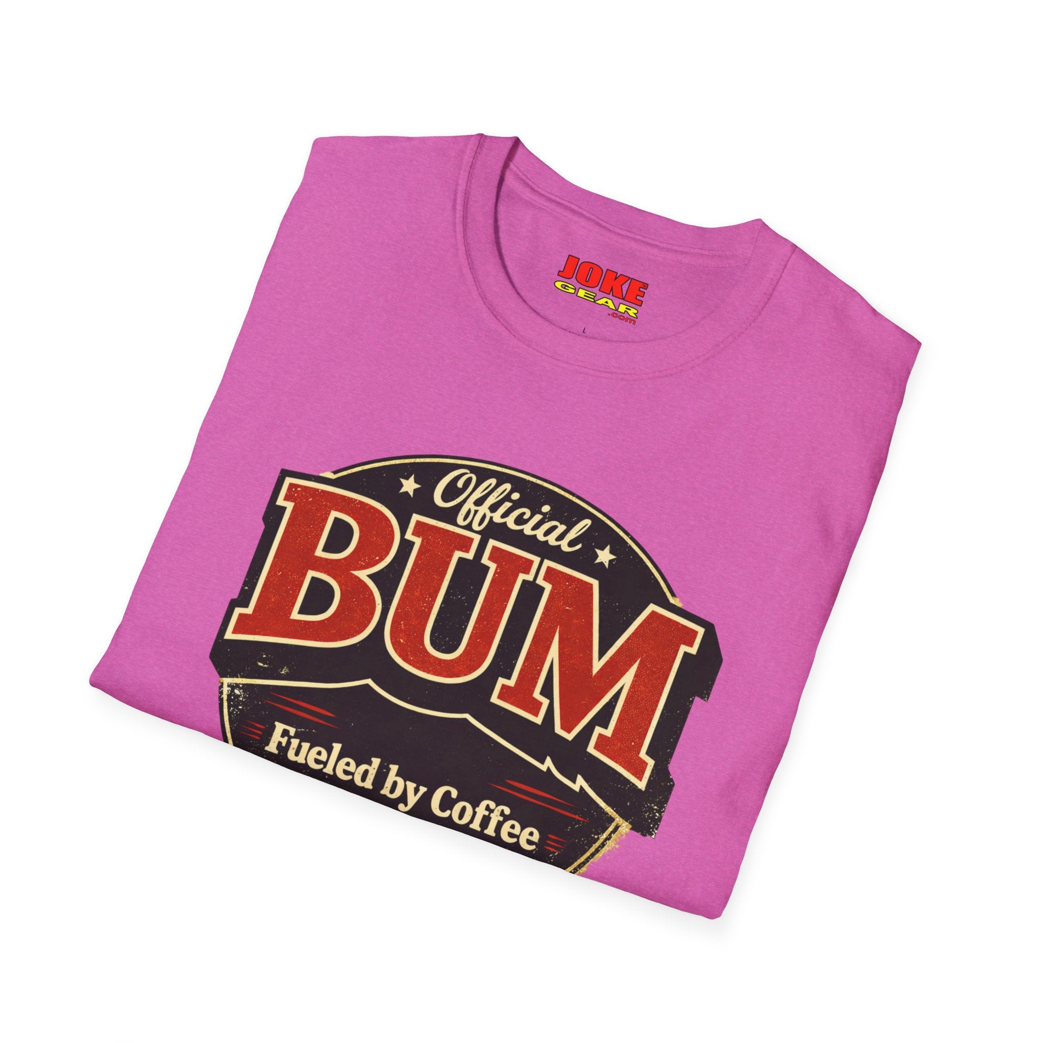 Official BUM T-Shirt — "Fueled by Coffee and Poor Decisions" Vintage Logo Tee