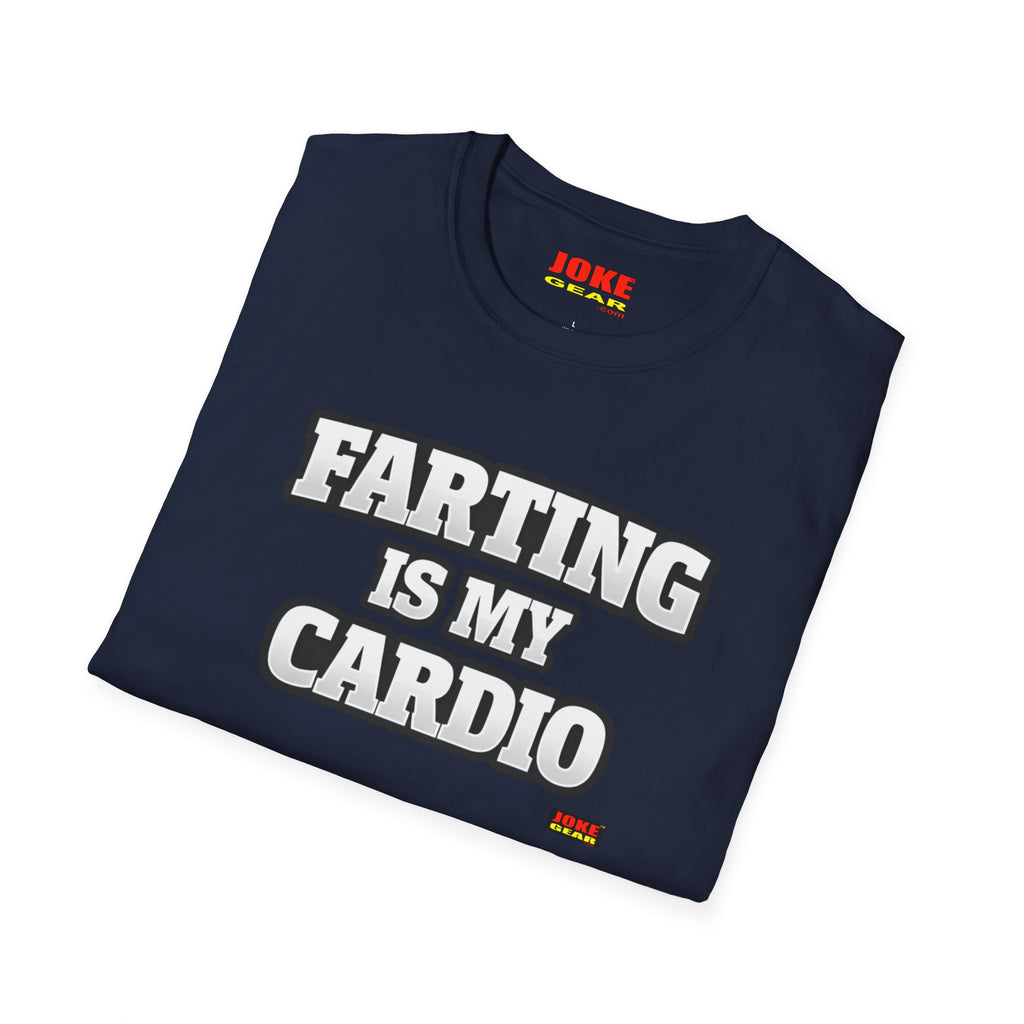 Funny Graphic T-Shirt — “FARTING IS MY CARDIO” Retro Bold Text Tee