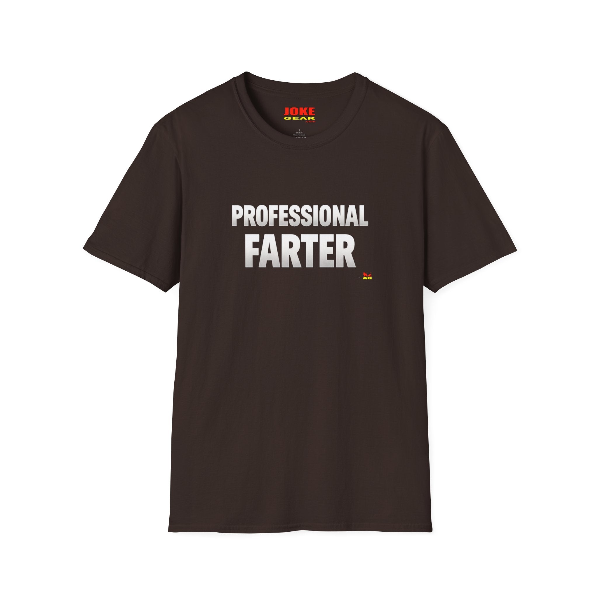 Professional Farter T-Shirt — Subtle White Text Tee for Fans & Gift