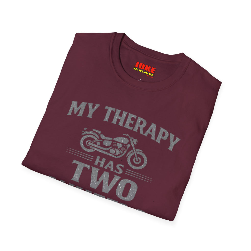 My Therapy Has Two Wheels Motorcycle T-Shirt – Biker Vintage Ride Tee