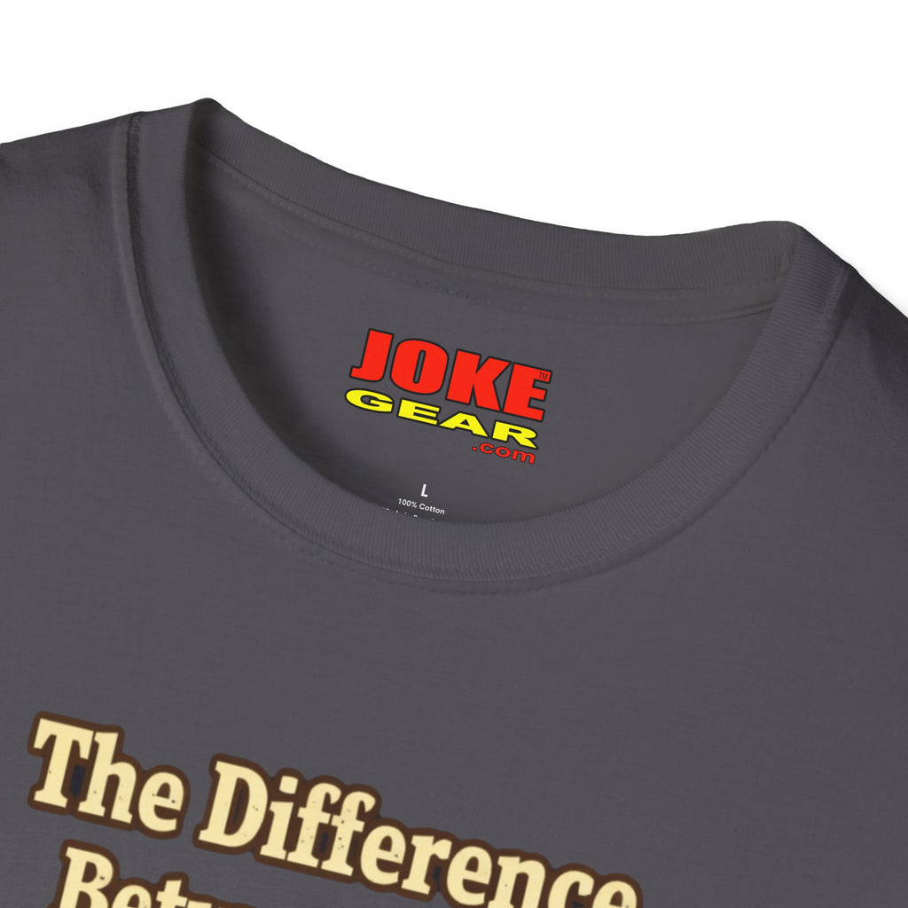 Coffee Shirt - "The Difference Between Your Opinion and Coffee... I Asked for the Coffee" Funny Graphic Tee