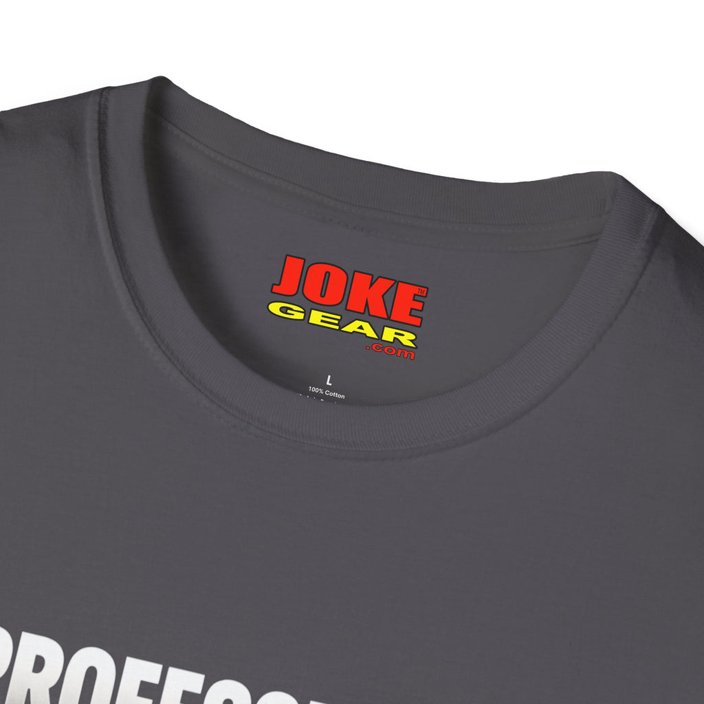 Professional Farter T-Shirt — Subtle White Text Tee for Fans & Gift