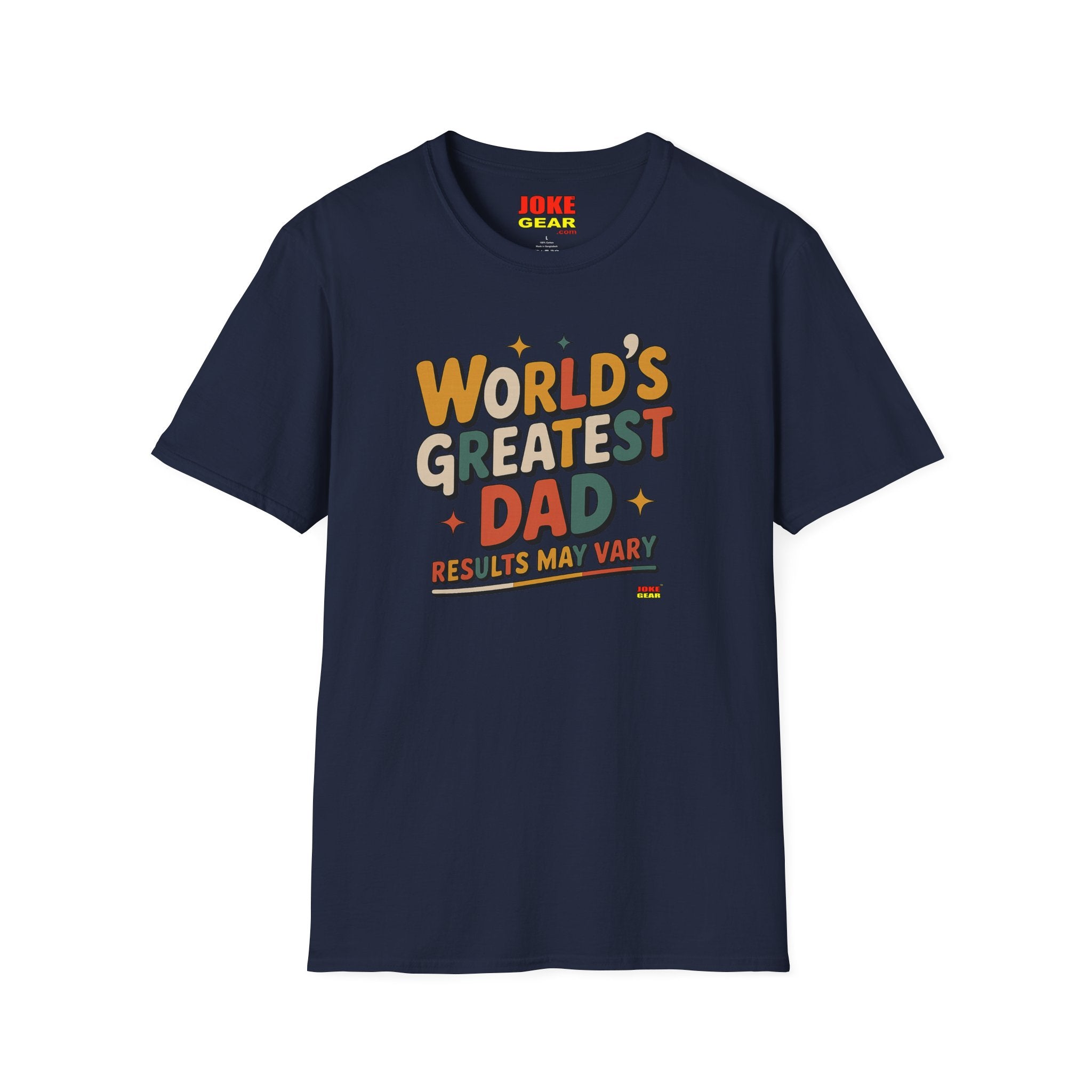 World’s Greatest Dad (Results May Vary) Retro Graphic Tee