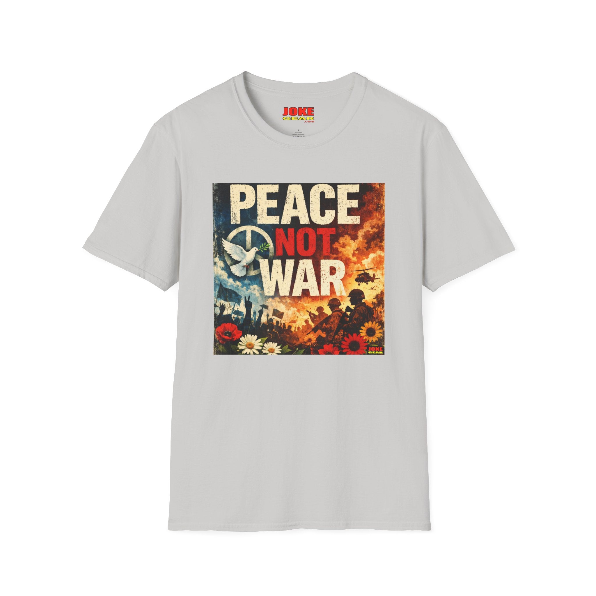 Peace Not War T-Shirt — Vintage Peace Sign Floral Graphic Tee