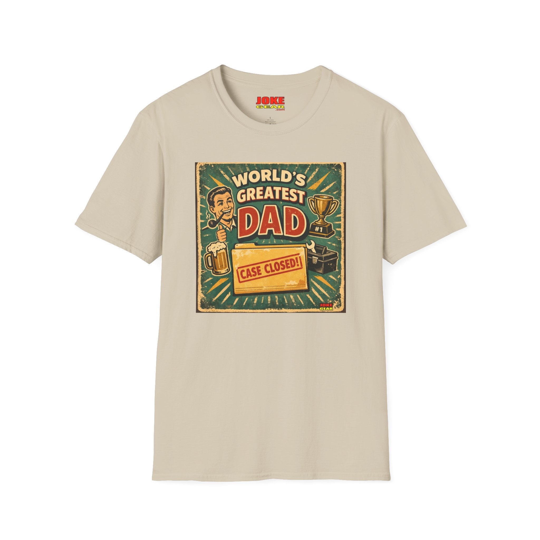 World's Greatest Dad T-Shirt – 'Case Closed' Vintage Dad Tee