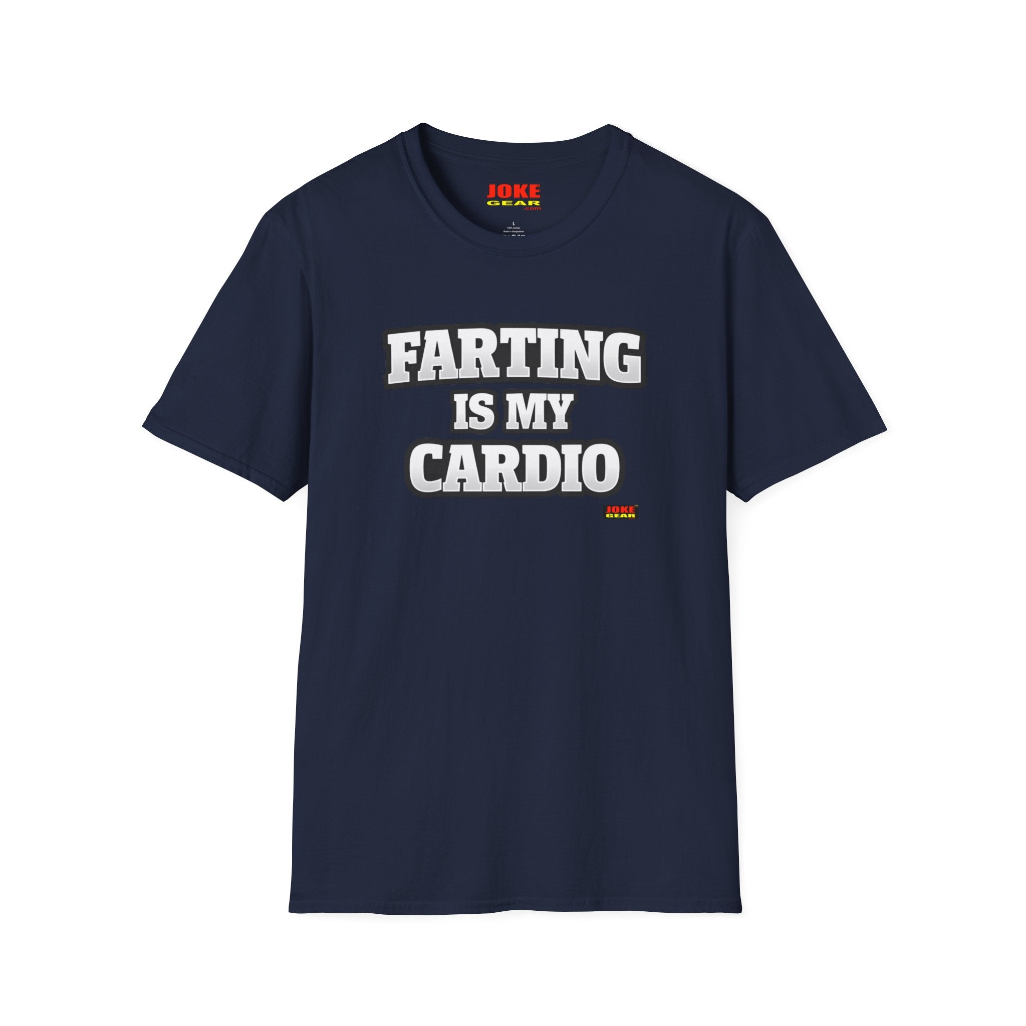 Funny Graphic T-Shirt — “FARTING IS MY CARDIO” Retro Bold Text Tee