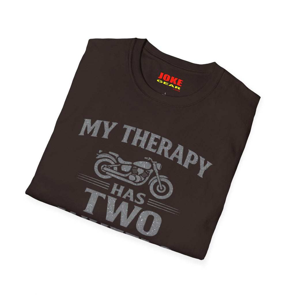 My Therapy Has Two Wheels Motorcycle T-Shirt – Biker Vintage Ride Tee