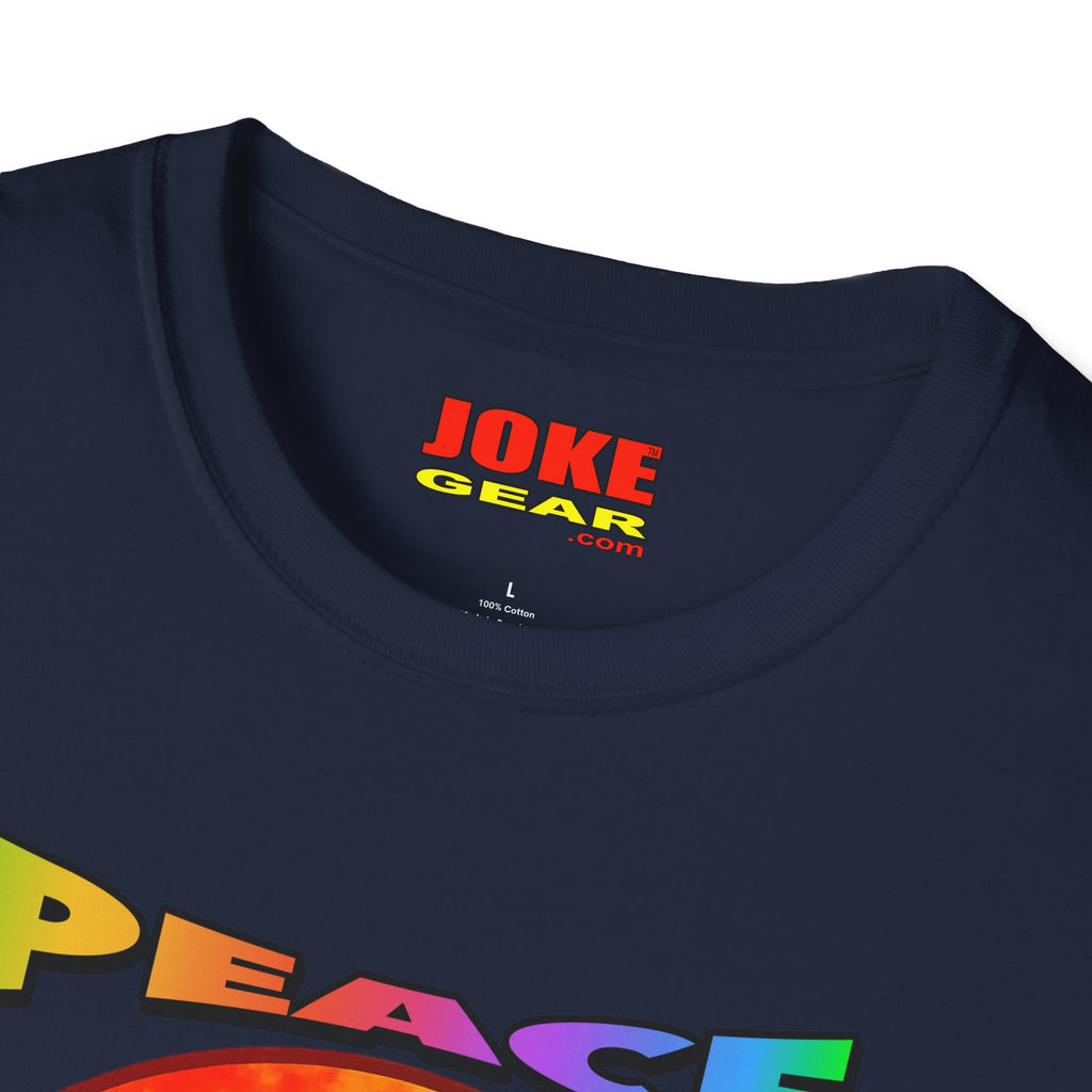 Peace Tie-Dye Graphic T-Shirt — "Peace: Cheaper Than Therapy" Retro Hippie Tee