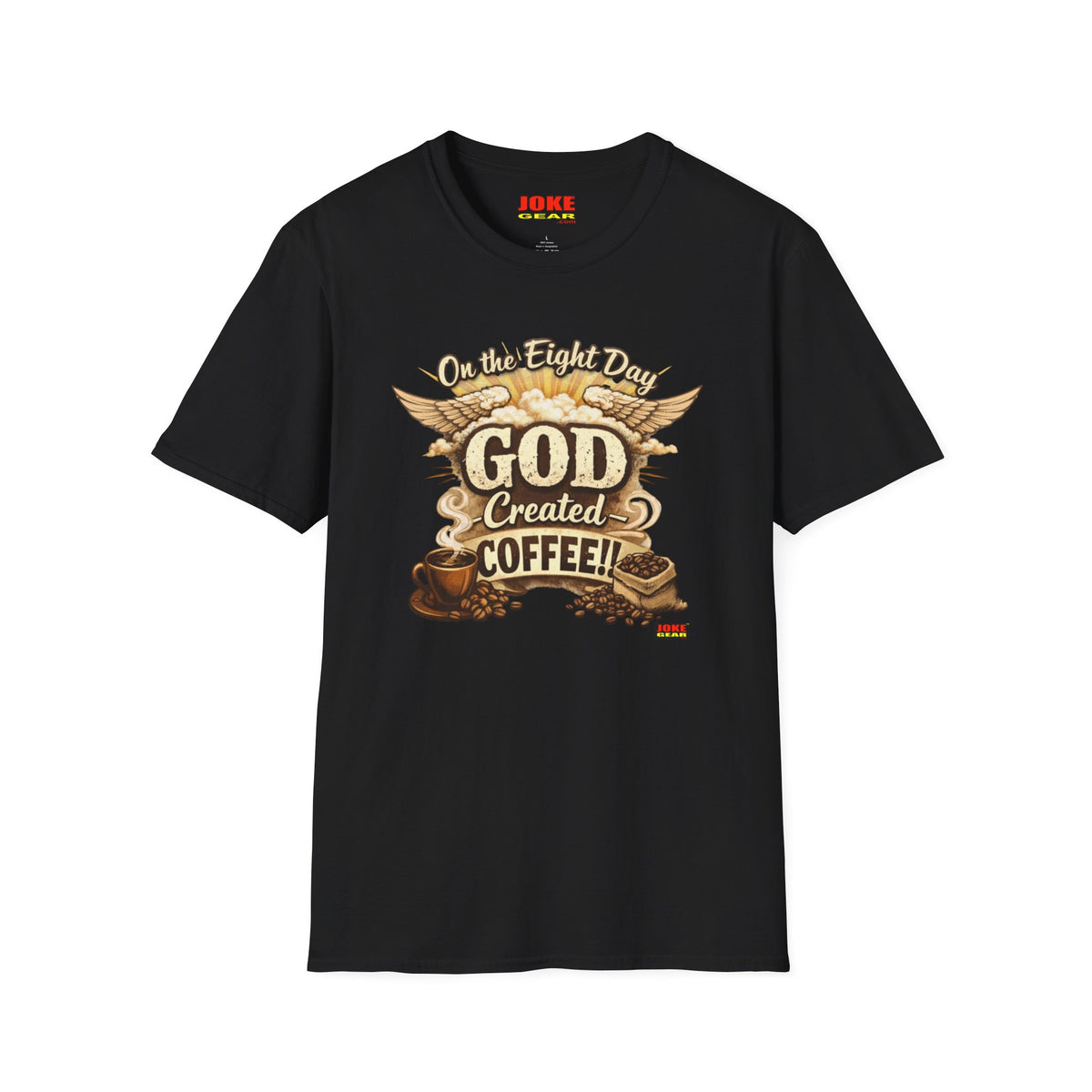 God Created Coffee T-Shirt — Vintage Coffee Lover Tee
