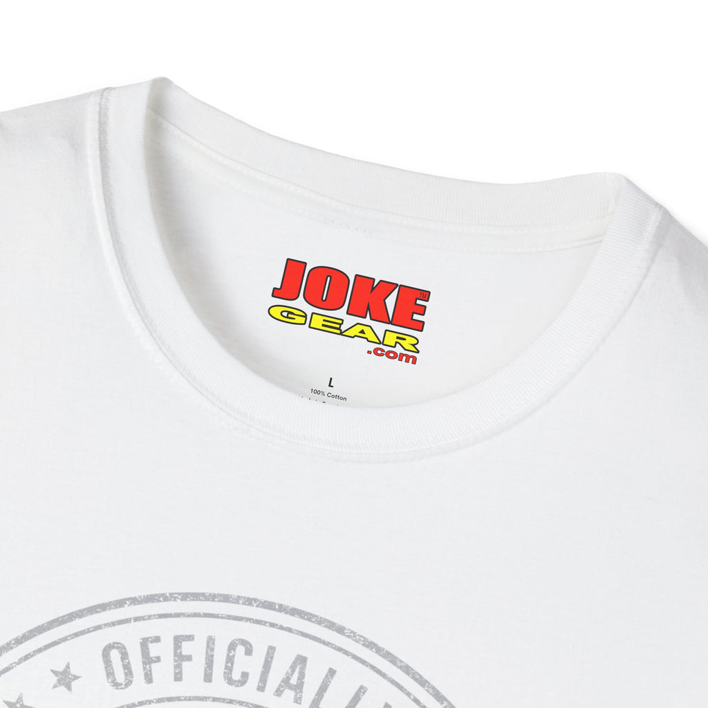 Retired Badge T-Shirt — "Officially Retired" Funny Retirement Tee