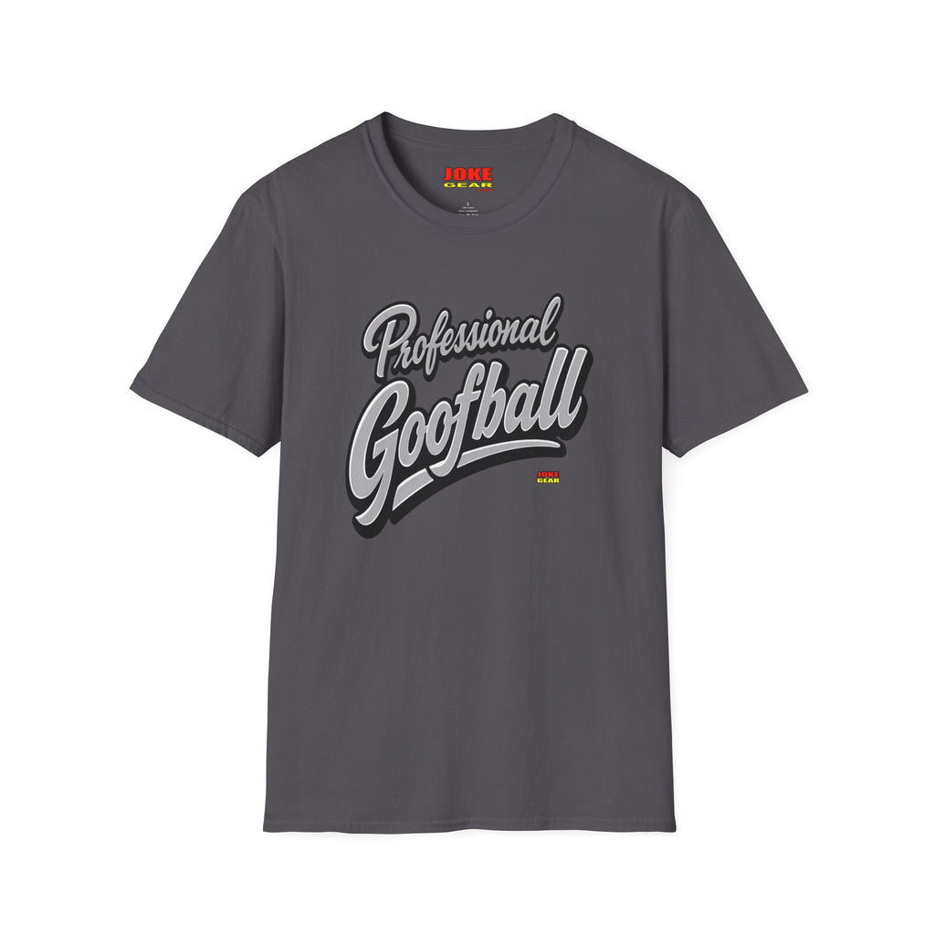 Professional Goofball T-Shirt — Funny Retro Script Tee for Casual Wear
