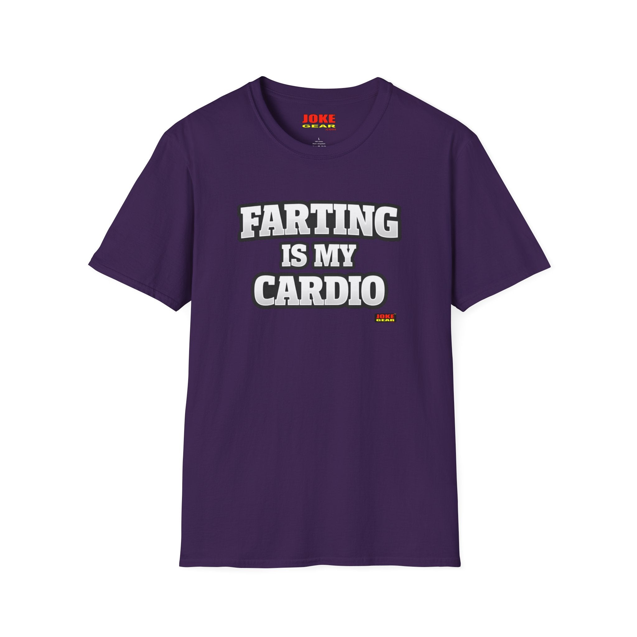 Funny Graphic T-Shirt — “FARTING IS MY CARDIO” Retro Bold Text Tee
