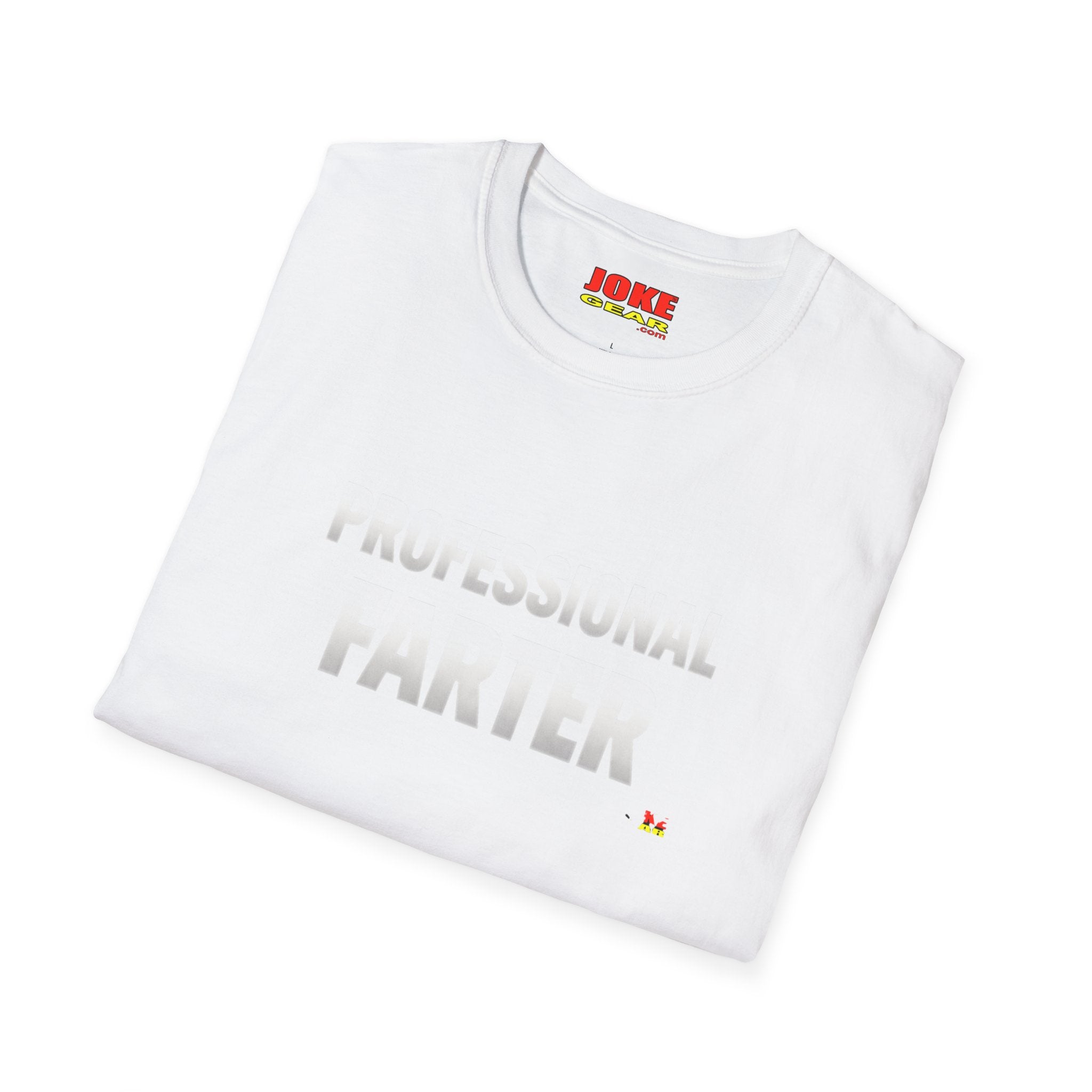 Professional Farter T-Shirt — Subtle White Text Tee for Fans & Gift