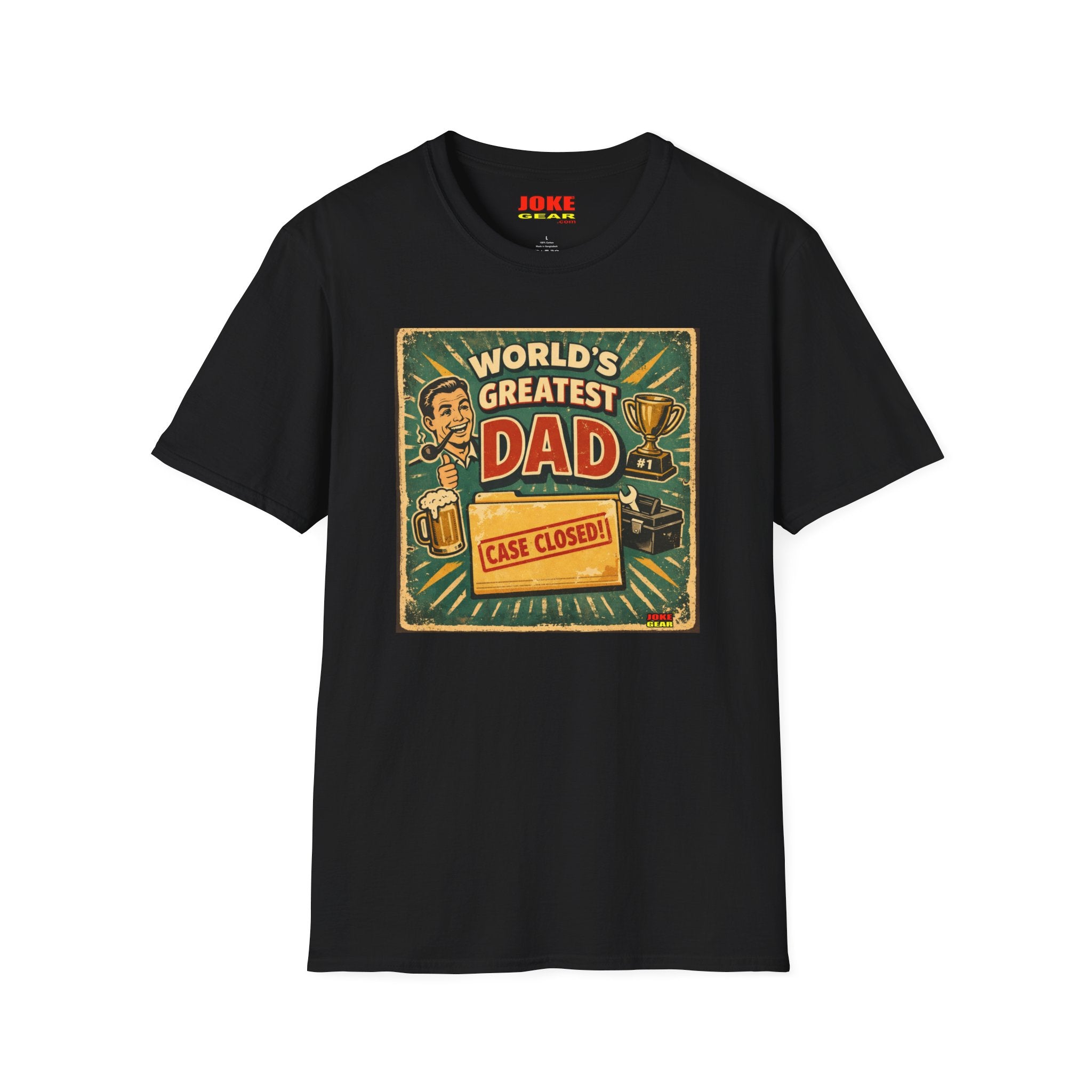 World's Greatest Dad T-Shirt – 'Case Closed' Vintage Dad Tee