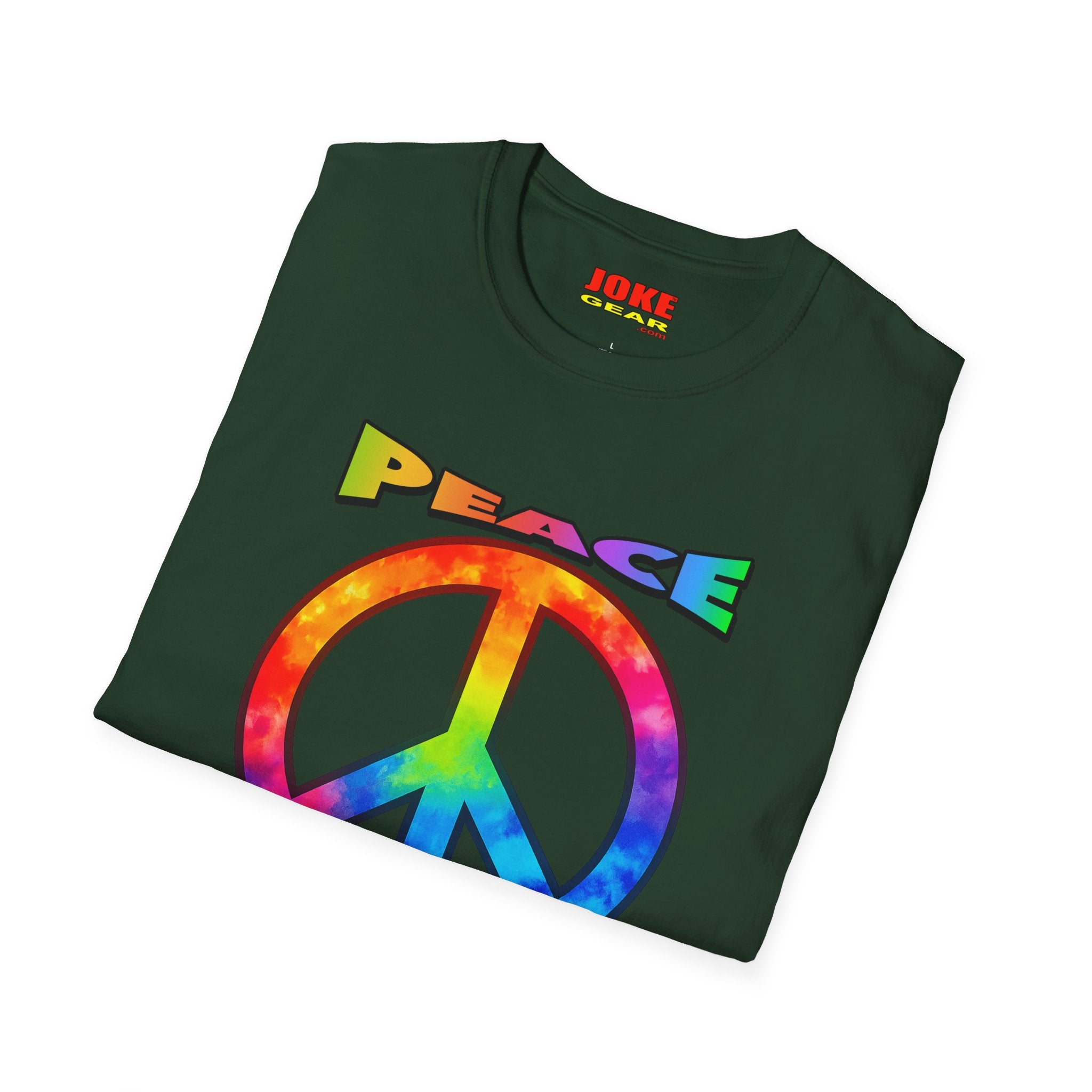 Peace NOT War T-Shirt — Tie-Dye Peace Symbol Retro Graphic Tee