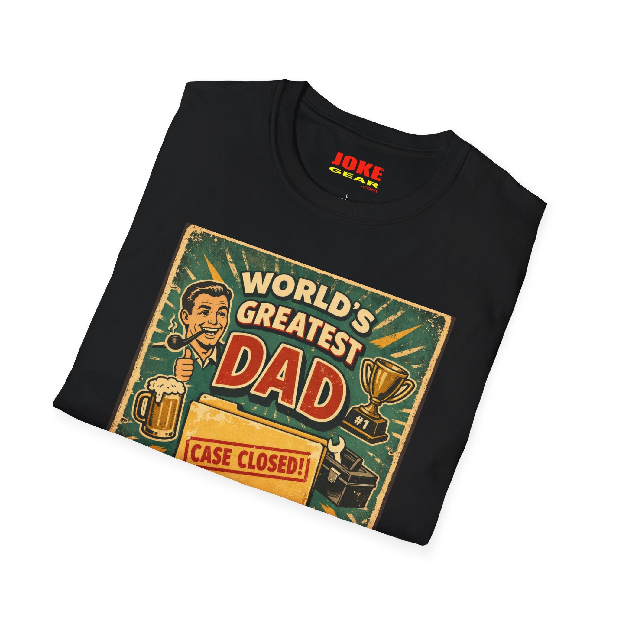World's Greatest Dad T-Shirt – 'Case Closed' Vintage Dad Tee