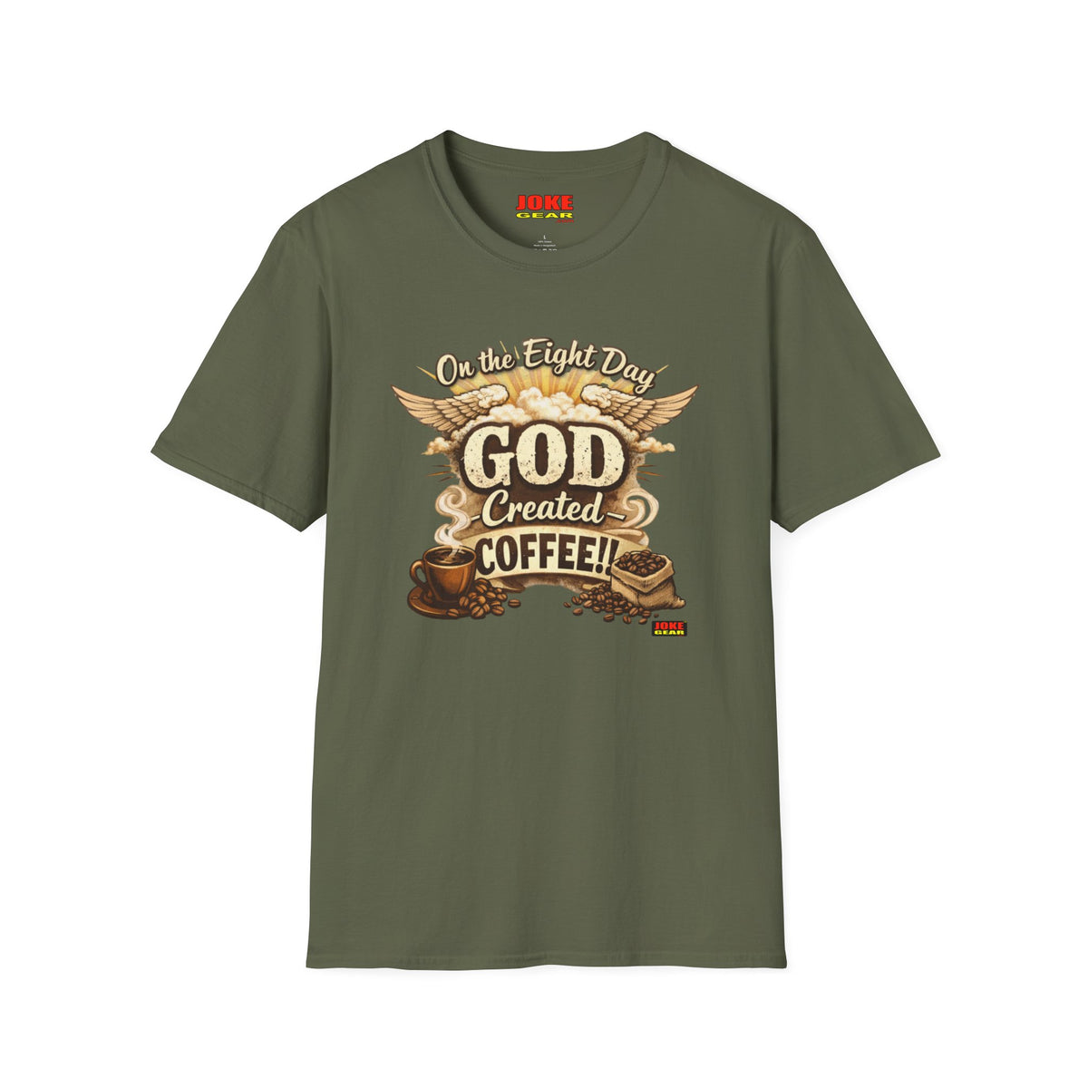 God Created Coffee T-Shirt — Vintage Coffee Lover Tee