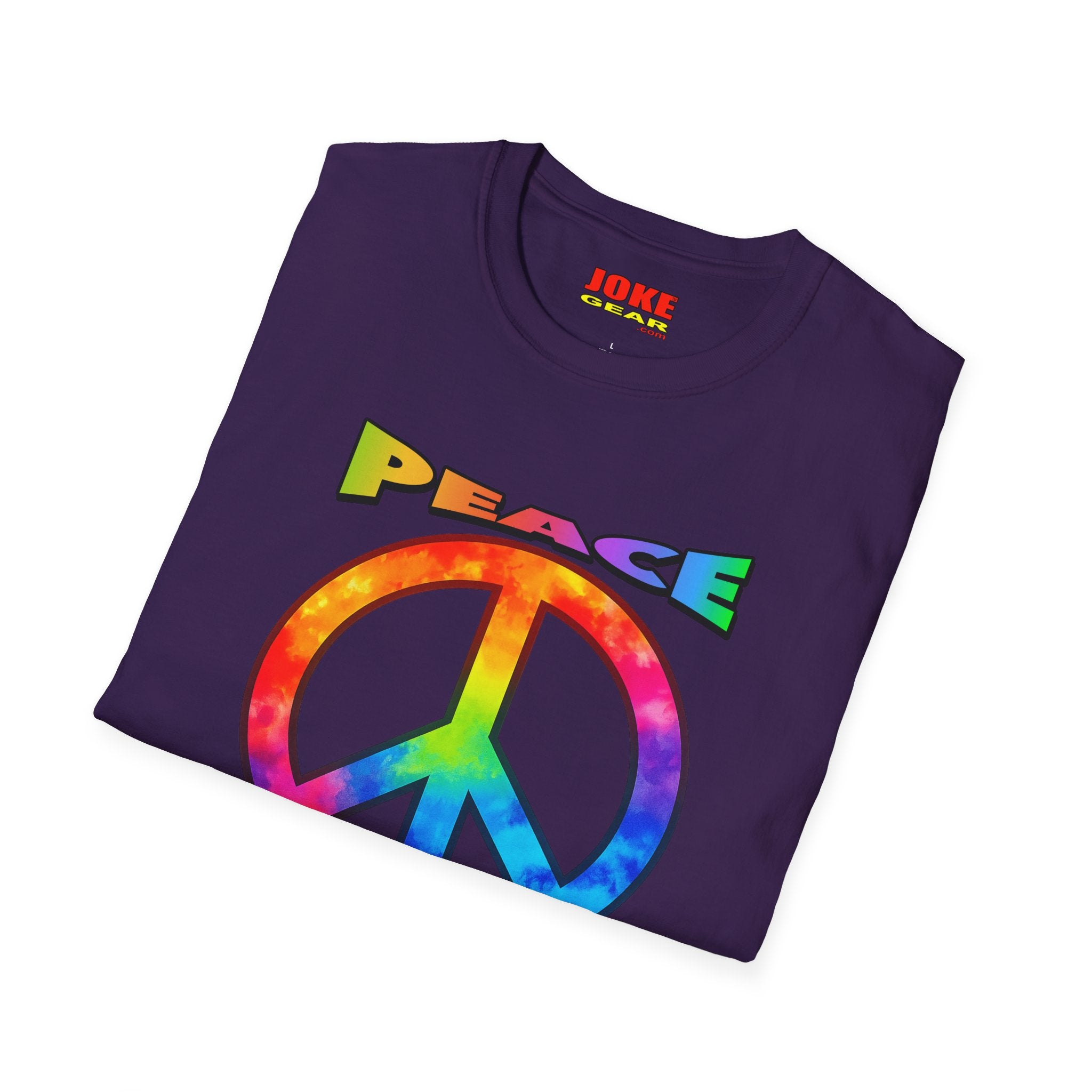 Peace Tie-Dye Graphic T-Shirt — "Peace: Cheaper Than Therapy" Retro Hippie Tee