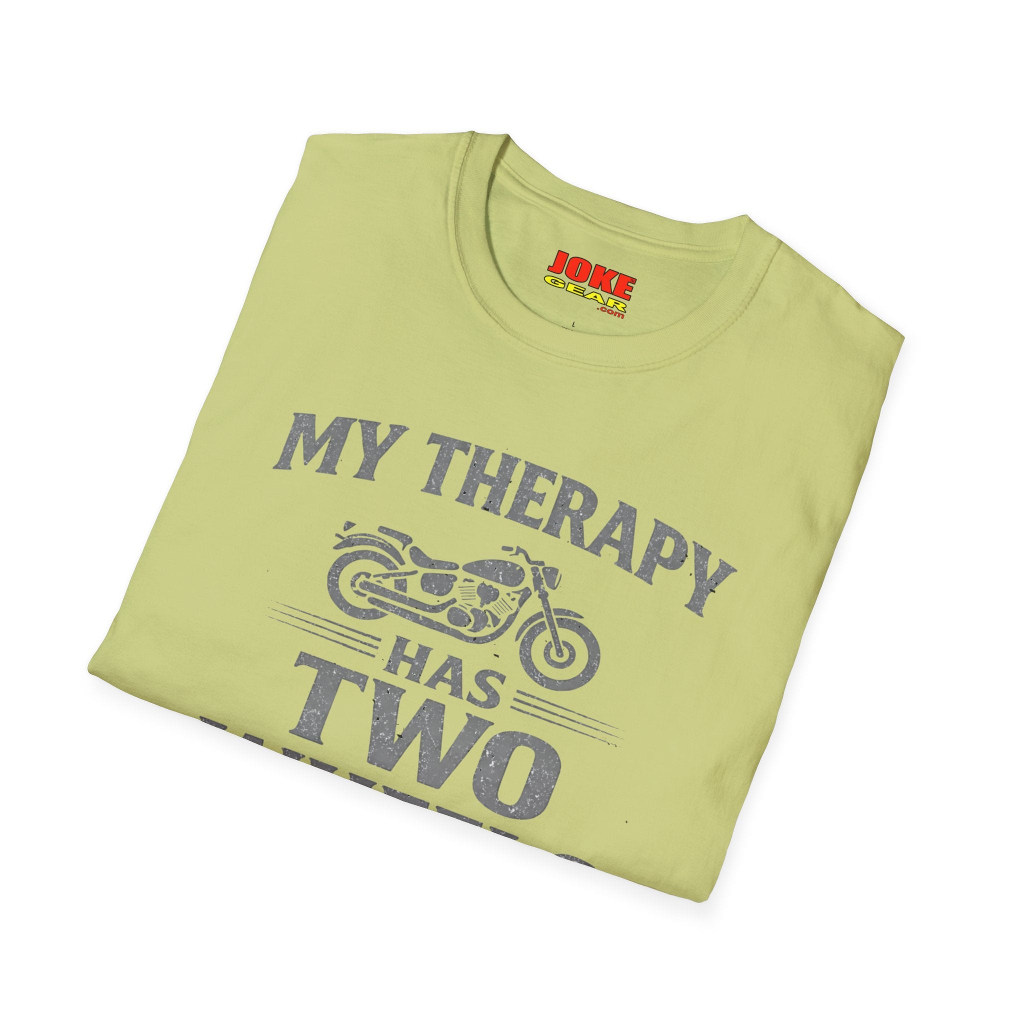 My Therapy Has Two Wheels Motorcycle T-Shirt – Biker Vintage Ride Tee