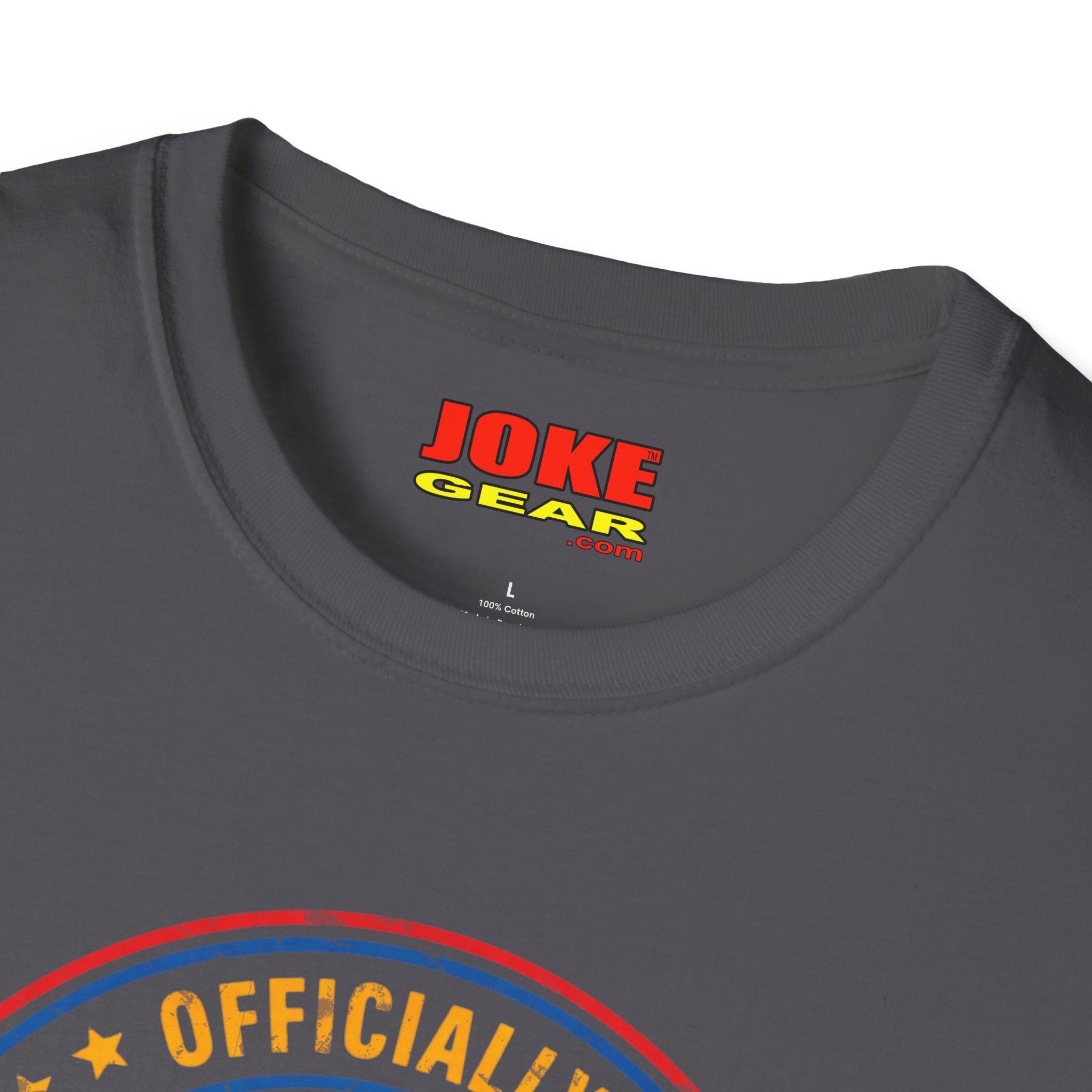 Retired Badge T-Shirt — "Officially Retired (Not My Problem Anymore)" Retirement Tee