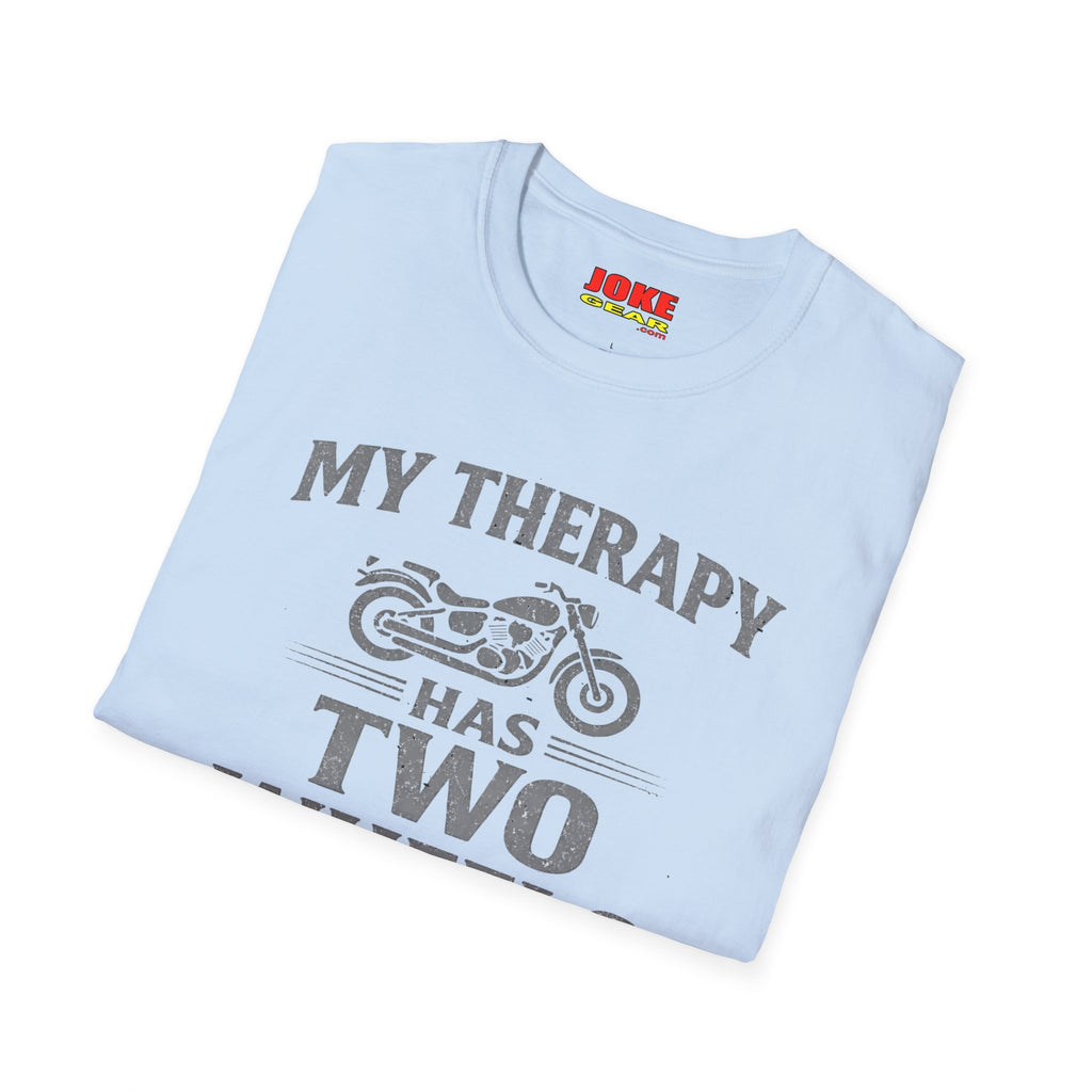 My Therapy Has Two Wheels Motorcycle T-Shirt – Biker Vintage Ride Tee