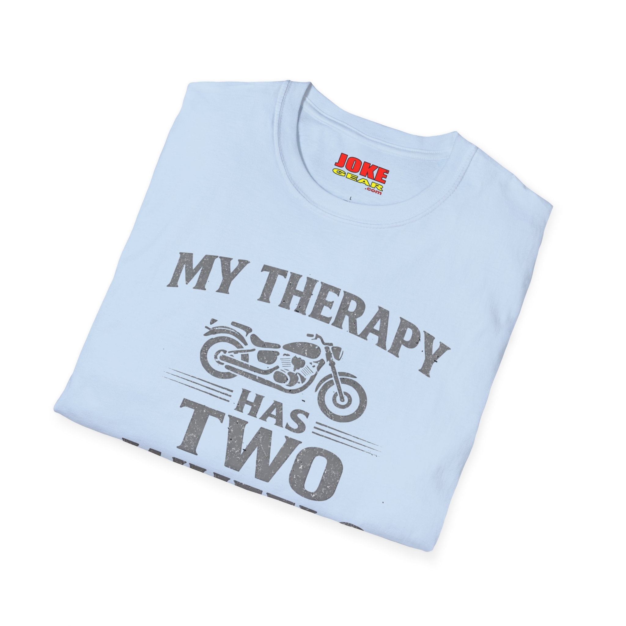 My Therapy Has Two Wheels Motorcycle T-Shirt – Biker Vintage Ride Tee