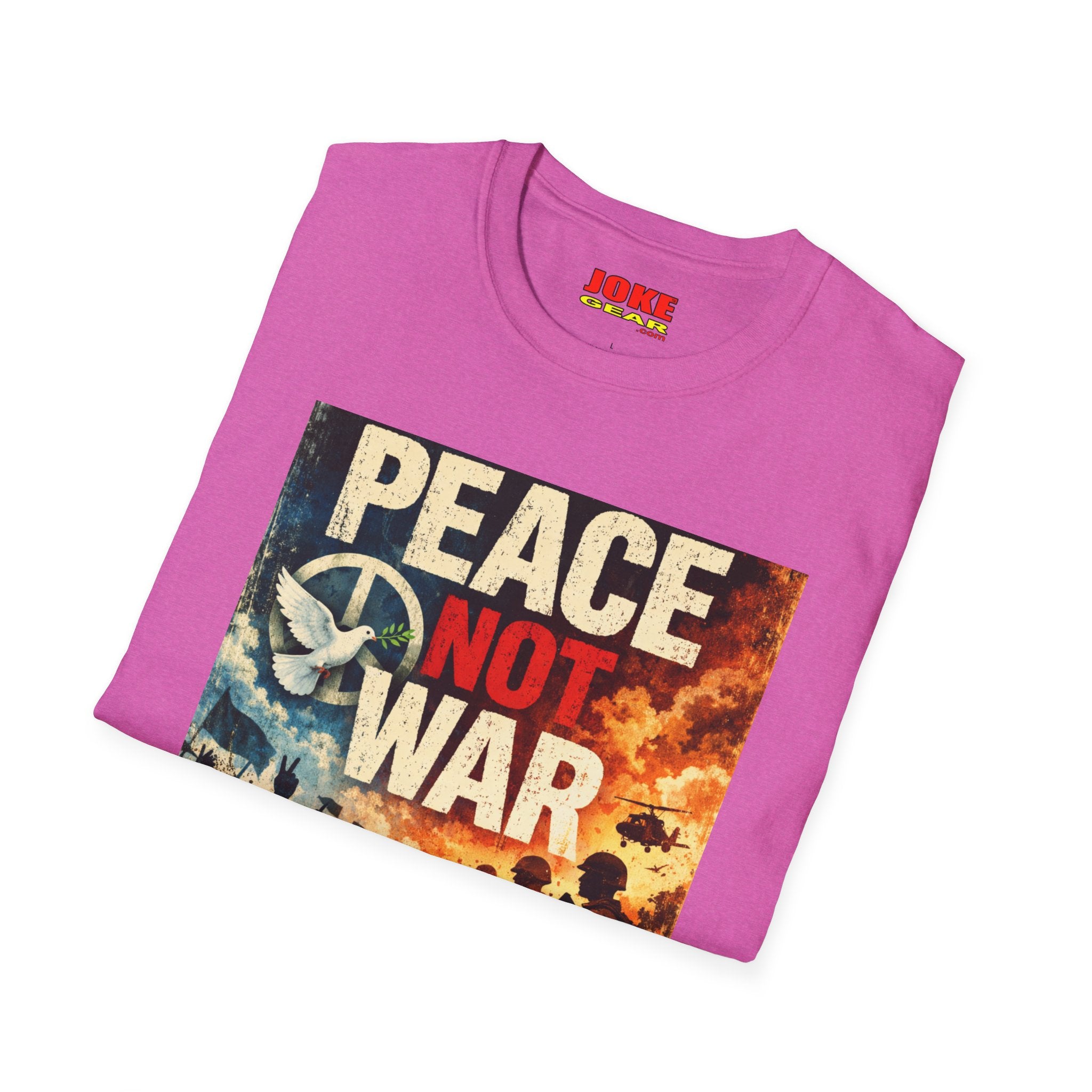 Peace Not War T-Shirt — Vintage Peace Sign Floral Graphic Tee