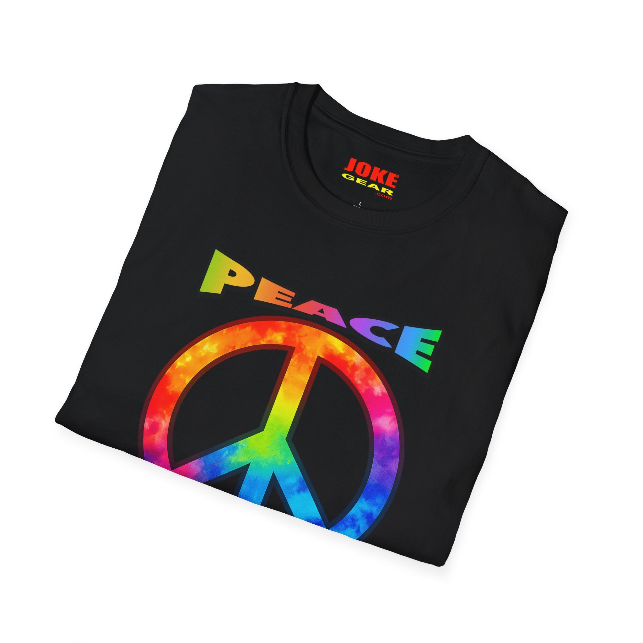 Peace NOT War T-Shirt — Tie-Dye Peace Symbol Retro Graphic Tee