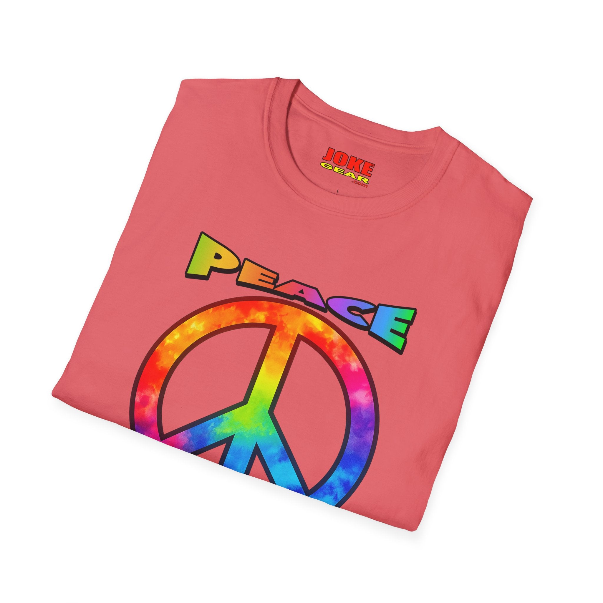 Peace NOT War T-Shirt — Tie-Dye Peace Symbol Retro Graphic Tee