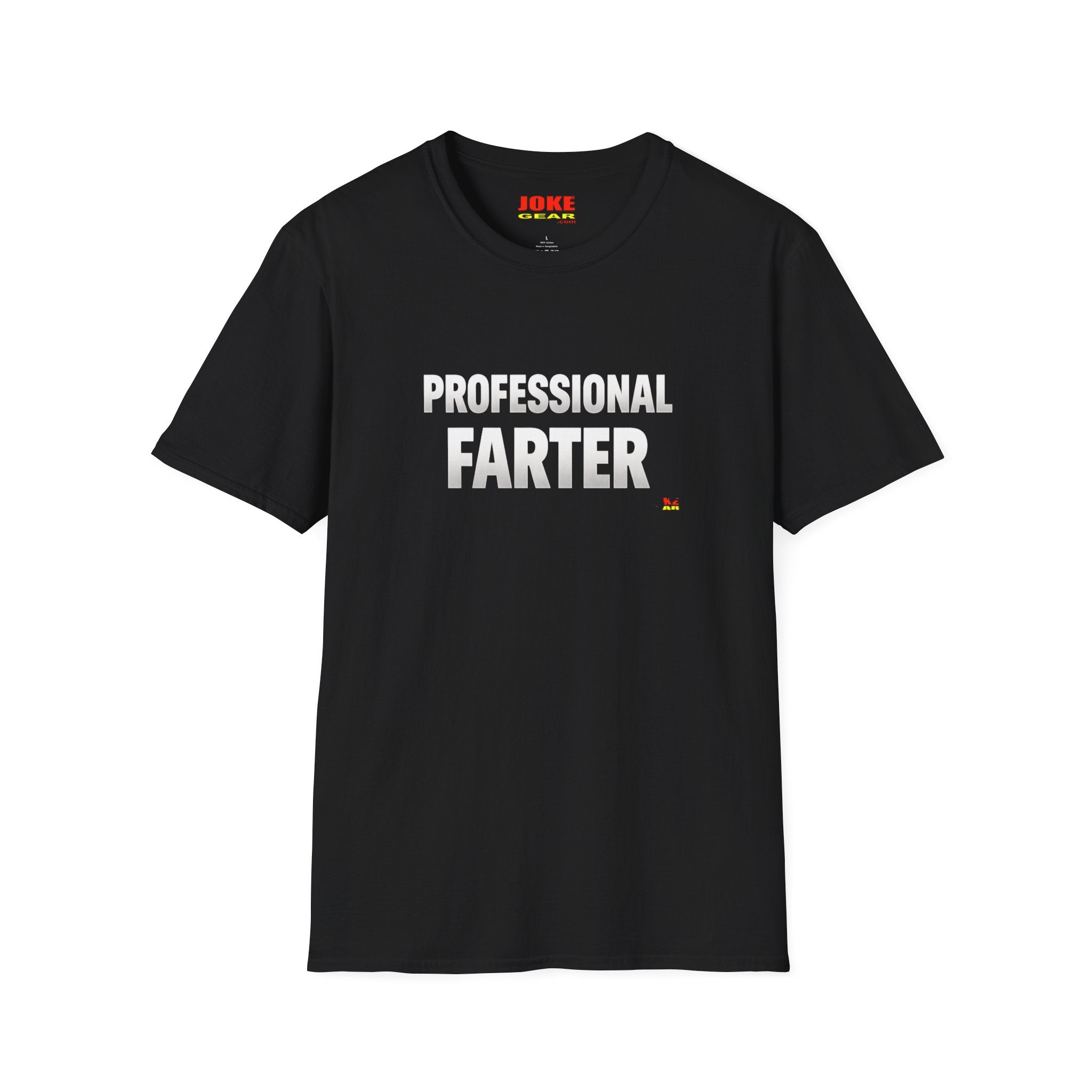 Professional Farter T-Shirt — Subtle White Text Tee for Fans & Gift