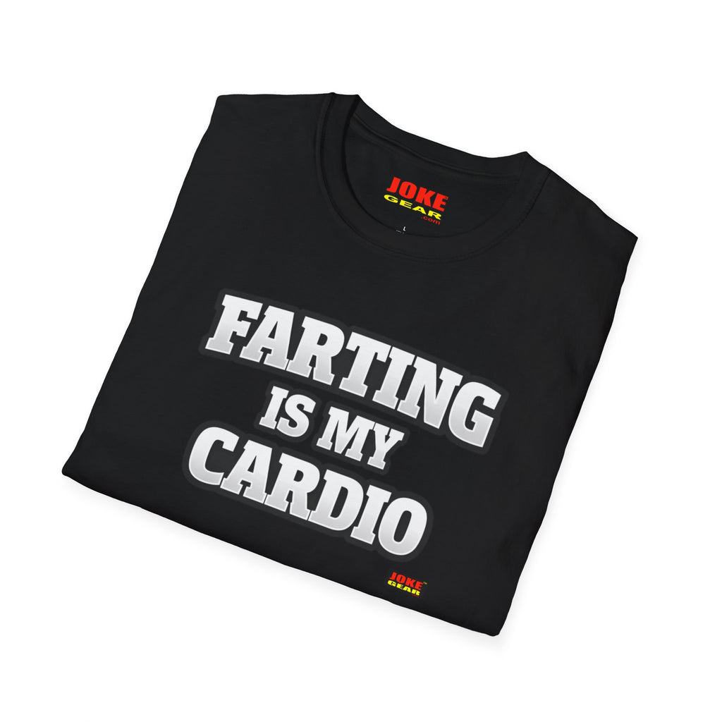 Funny Graphic T-Shirt — “FARTING IS MY CARDIO” Retro Bold Text Tee