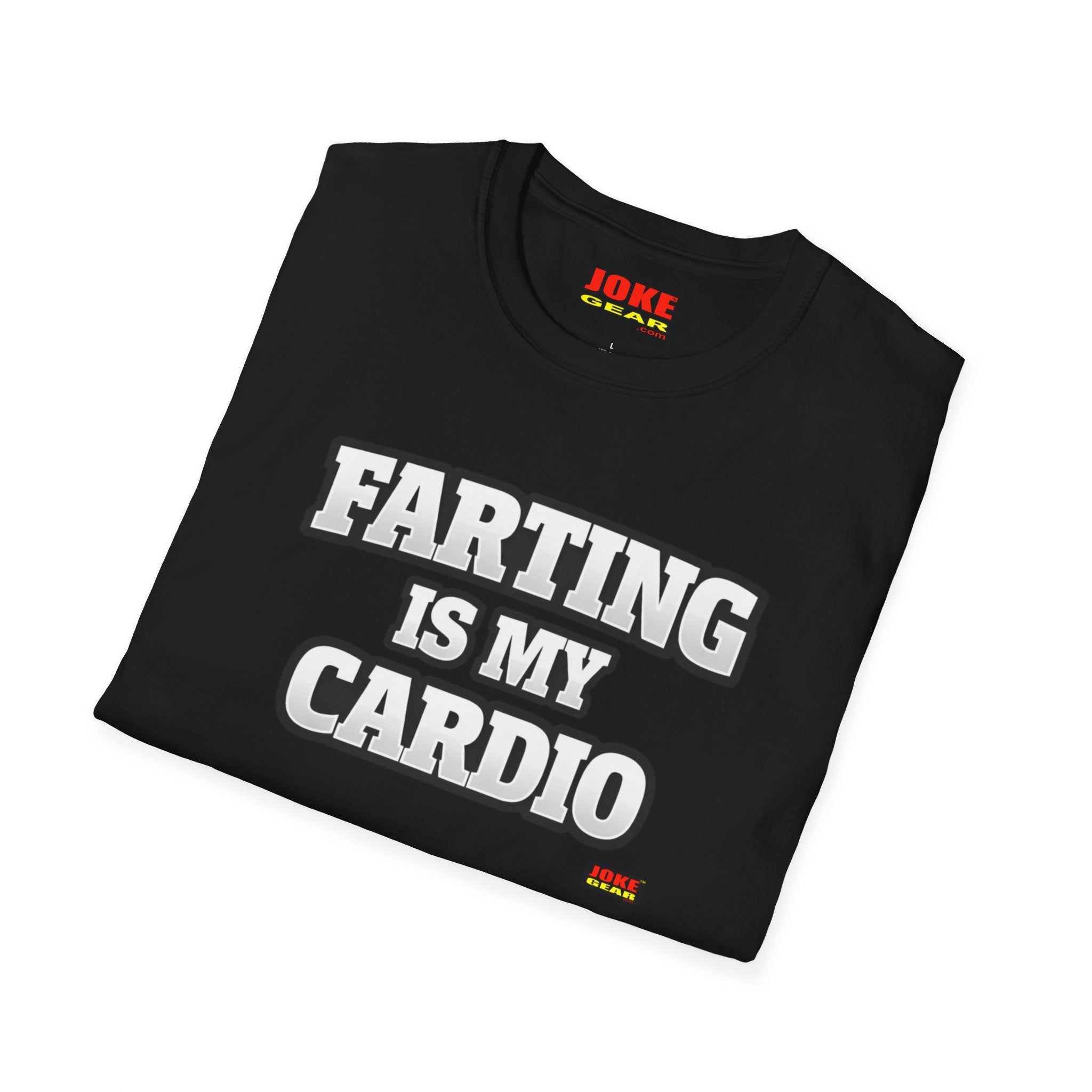 Funny Graphic T-Shirt — “FARTING IS MY CARDIO” Retro Bold Text Tee