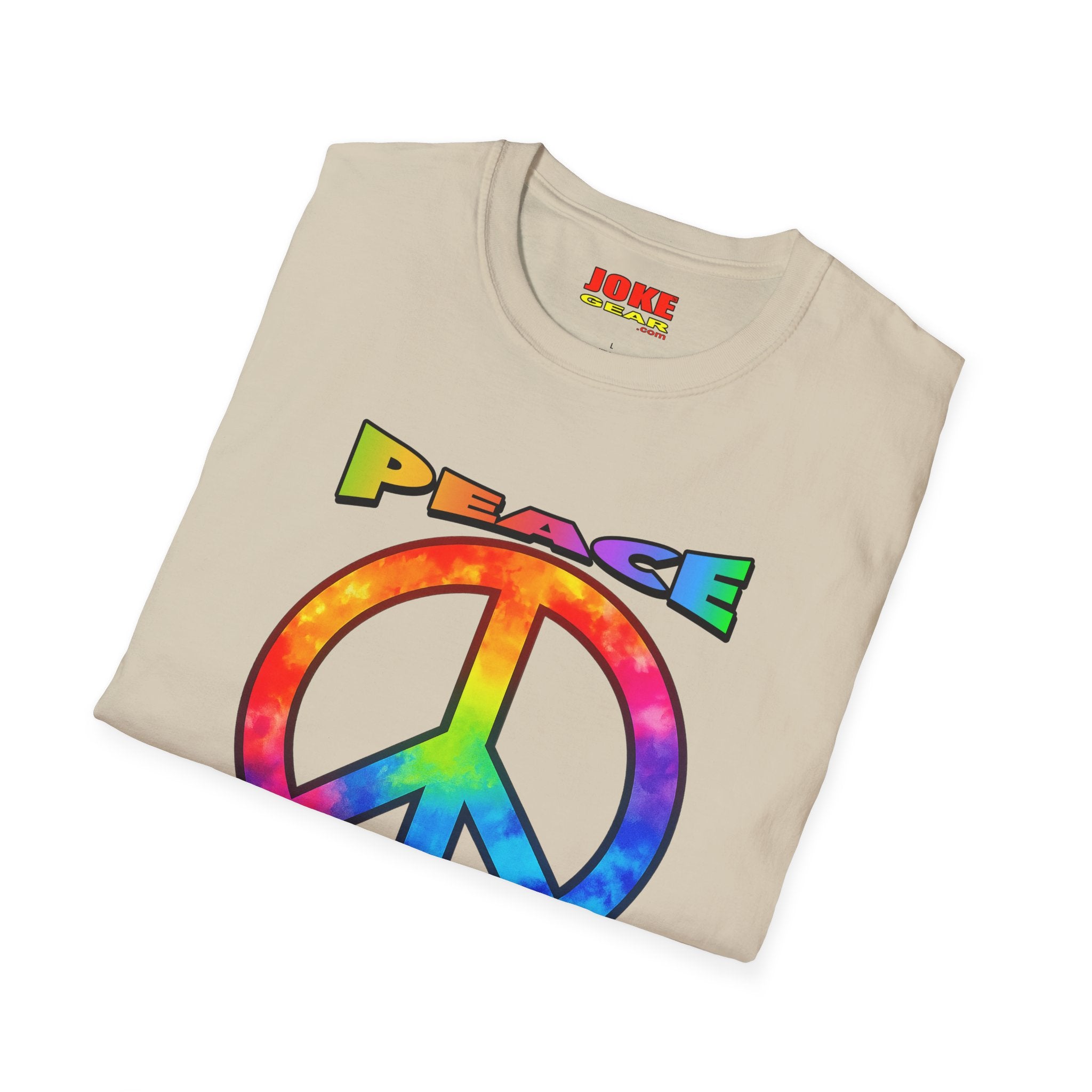 Peace NOT War T-Shirt — Tie-Dye Peace Symbol Retro Graphic Tee