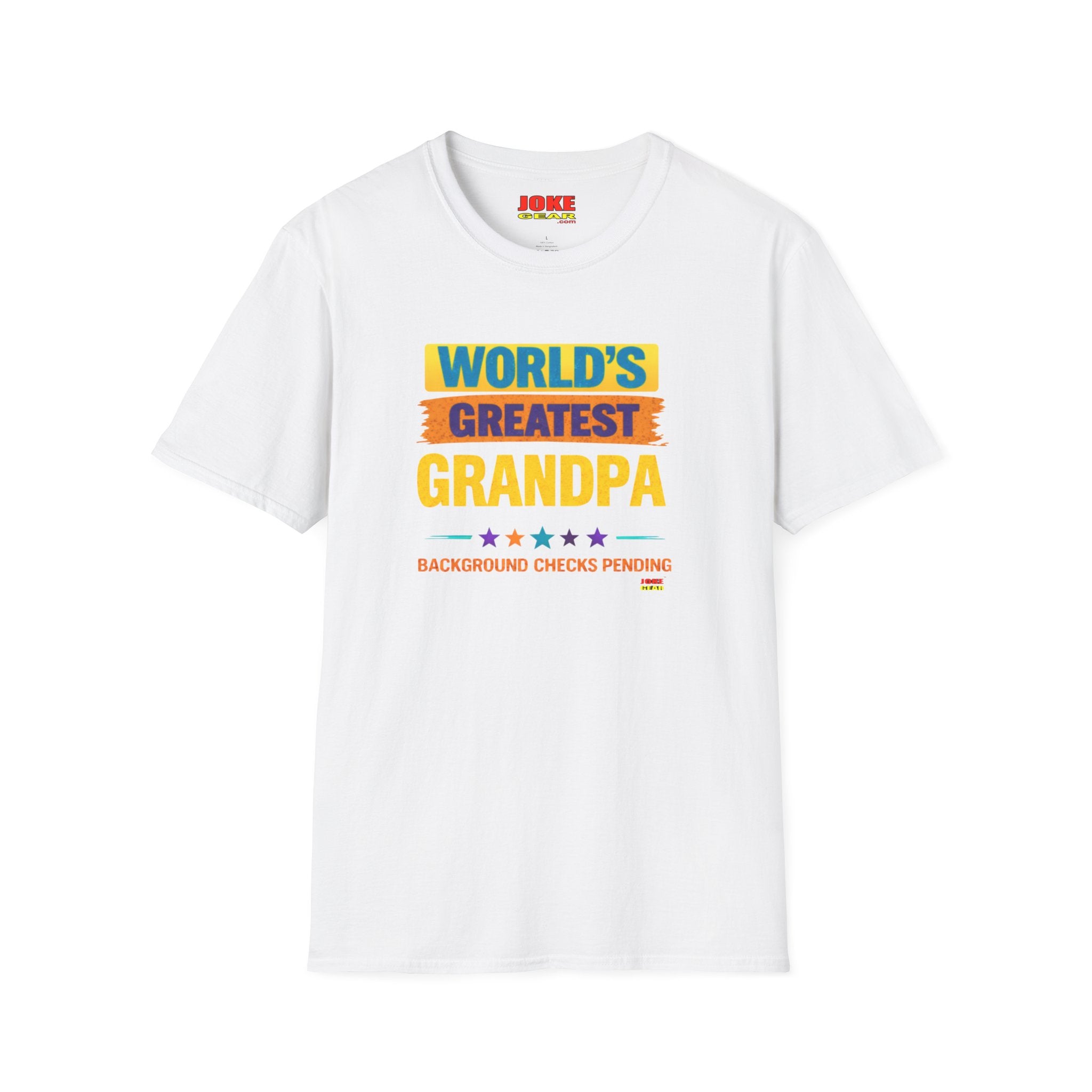 World's Greatest Grandpa T-Shirt — Funny "Background Checks Pending" Gift