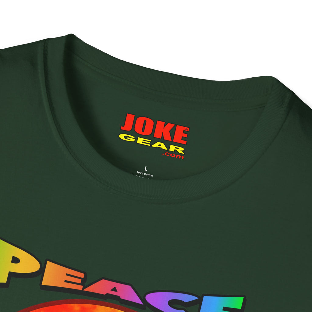 Peace Tie-Dye Graphic T-Shirt — "Peace: Cheaper Than Therapy" Retro Hippie Tee