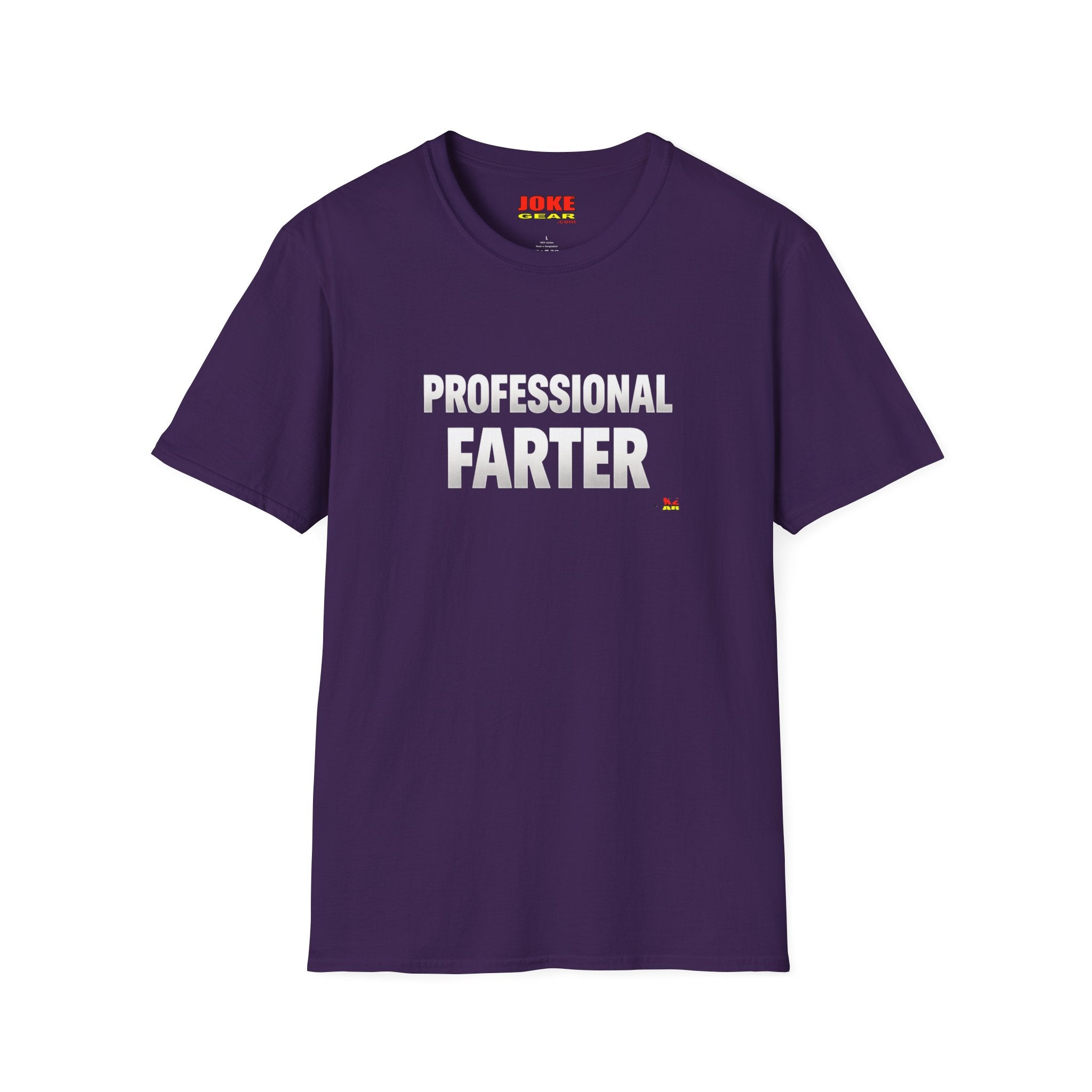 Professional Farter T-Shirt — Subtle White Text Tee for Fans & Gift