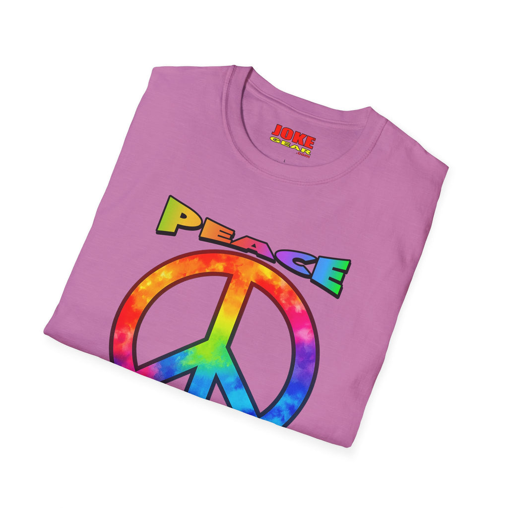 Peace NOT War T-Shirt — Tie-Dye Peace Symbol Retro Graphic Tee
